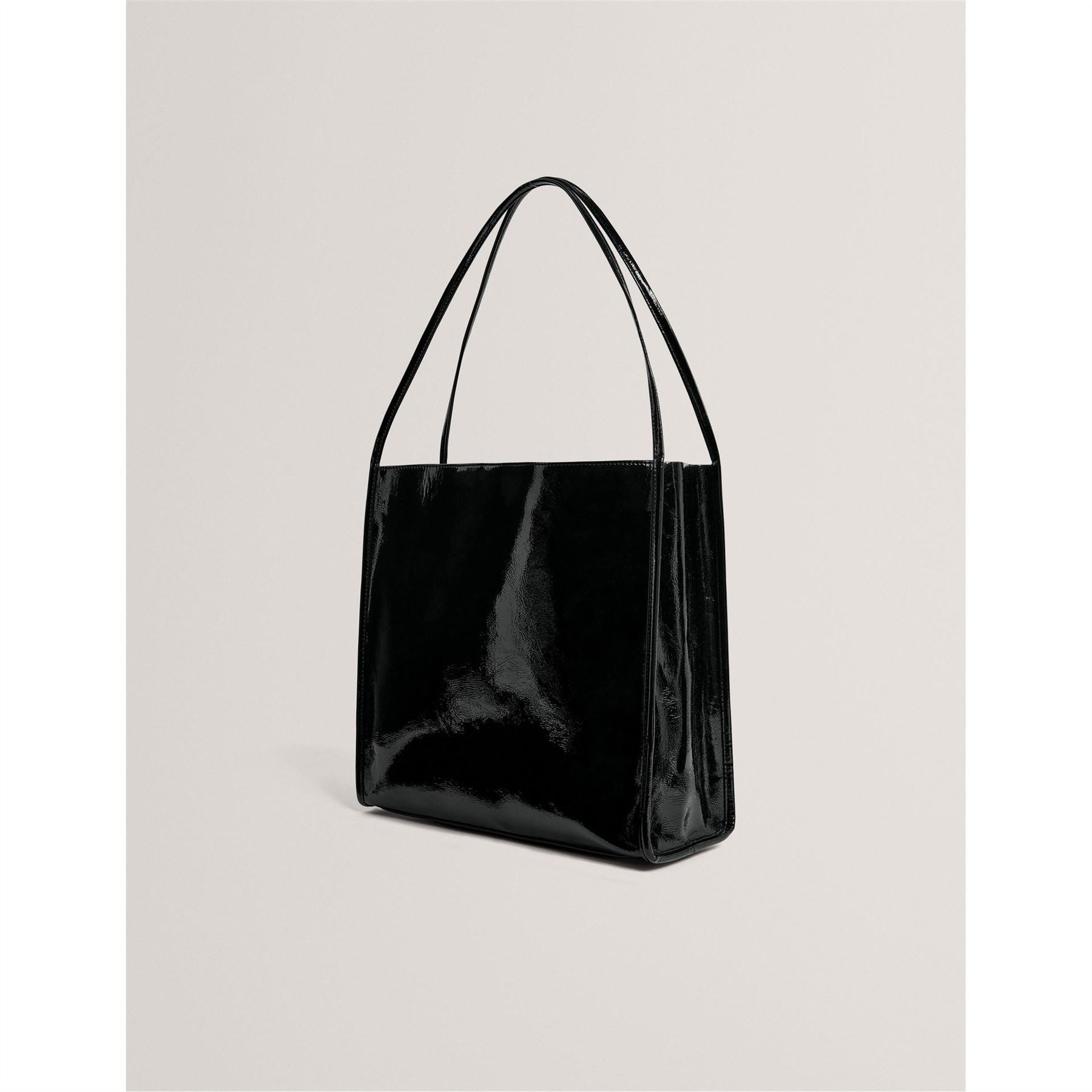 Ted Baker Solid Patterned Rectangle Shape Tote with Logo