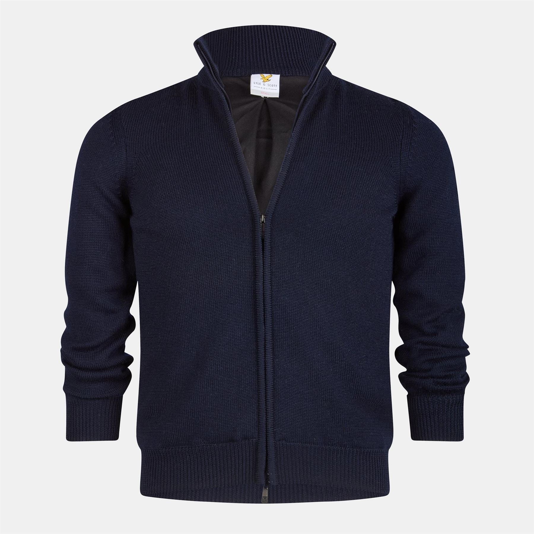 Lyle and Scott Zip Neck Regular Fit Long Sleeve Sweater