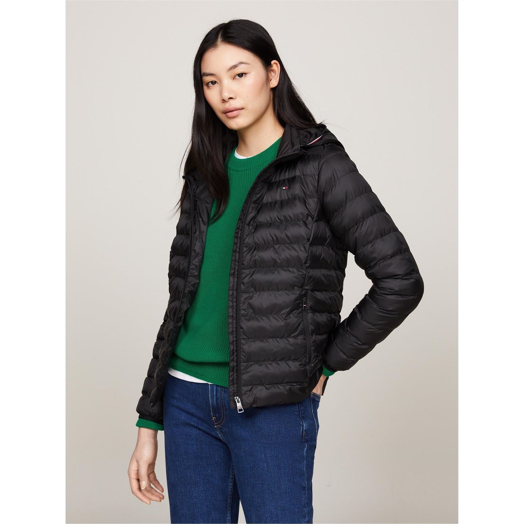 Tommy Hilfiger Quilted Stripe Short Puffer Jacket