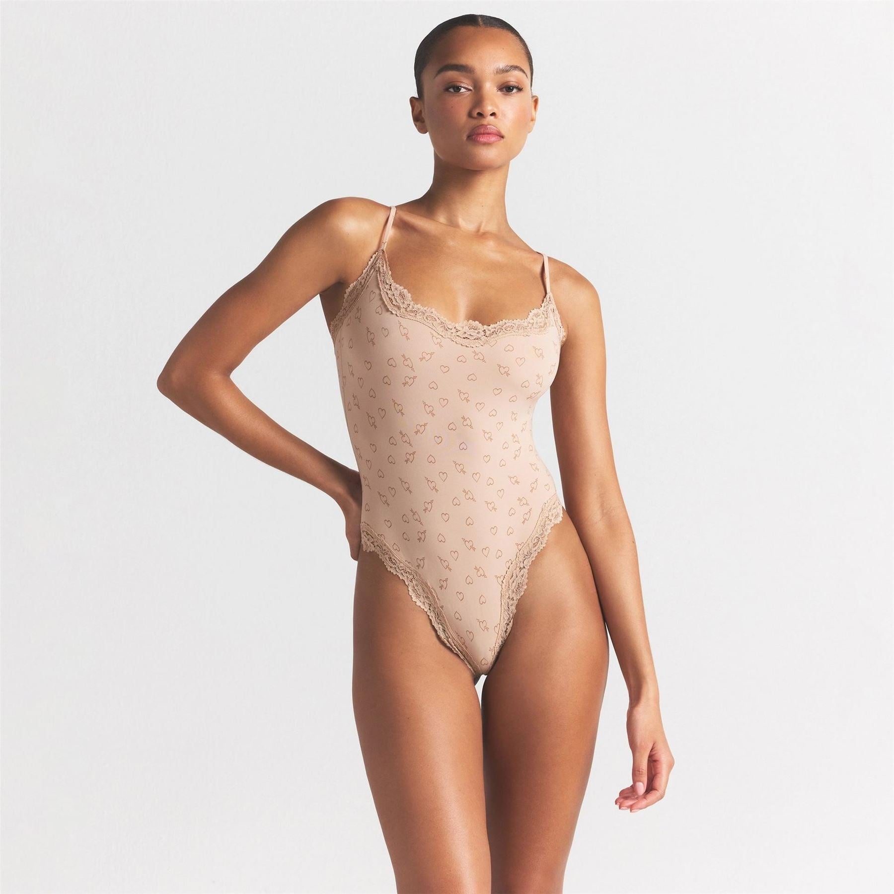 SKIMS Womens Fits Everybody Lace Cami Bodysuit