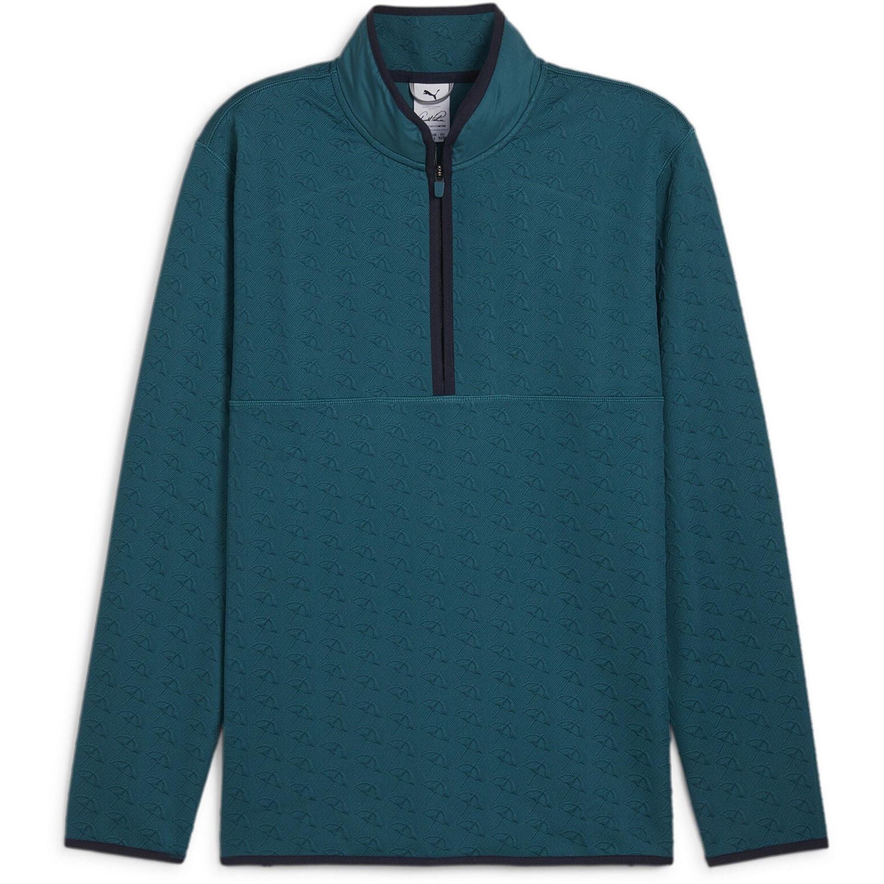 Puma Jac Quarter Zip Long Sleeve Performance Polo Shirt