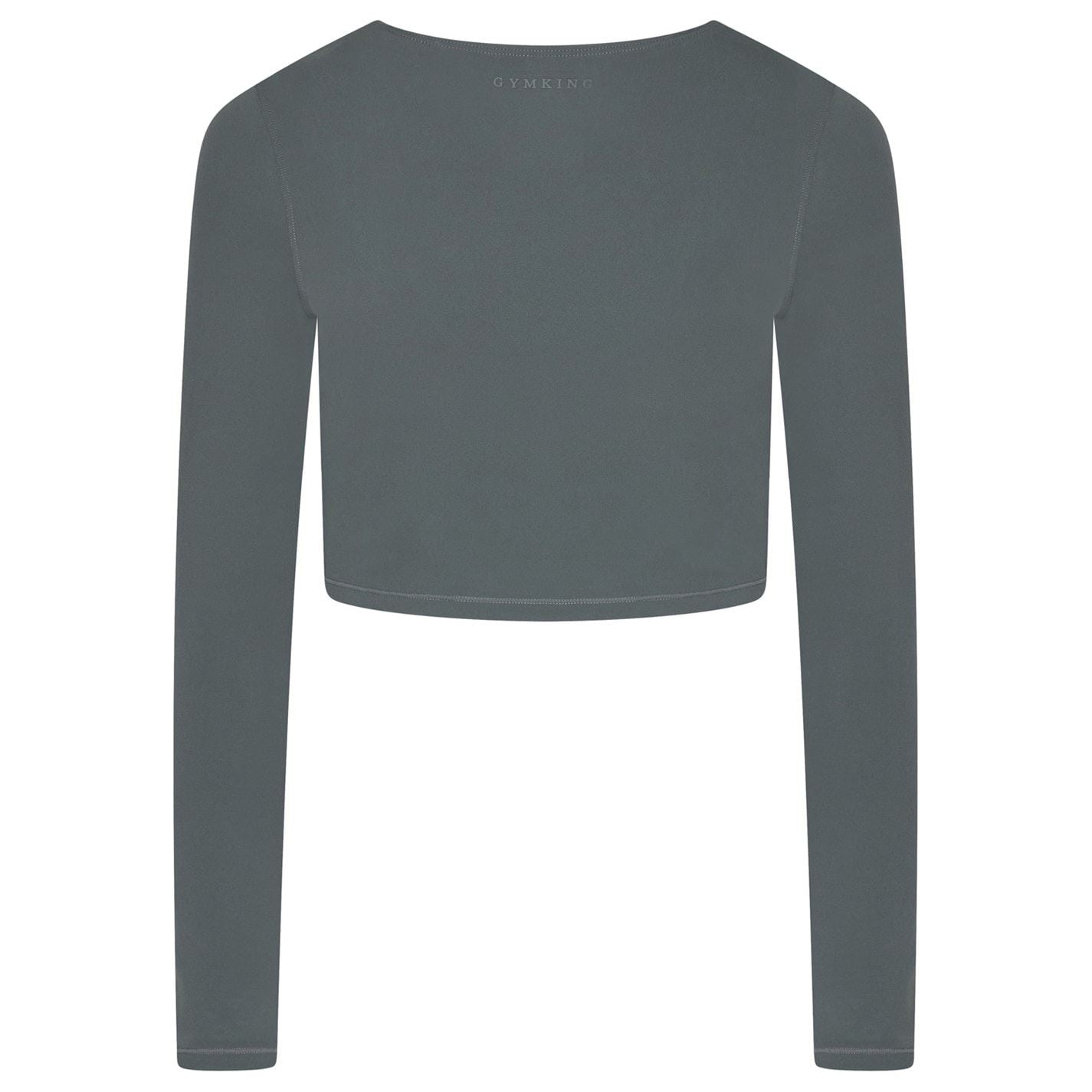 Gym King Luxe Cropped Scoop Neck Slim Fit T-Shirt