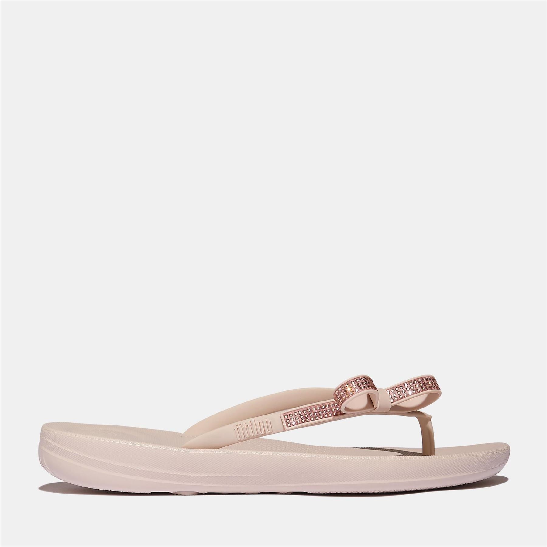 Fitflop Iqushion Bow Metallic Flip Flop Sandals