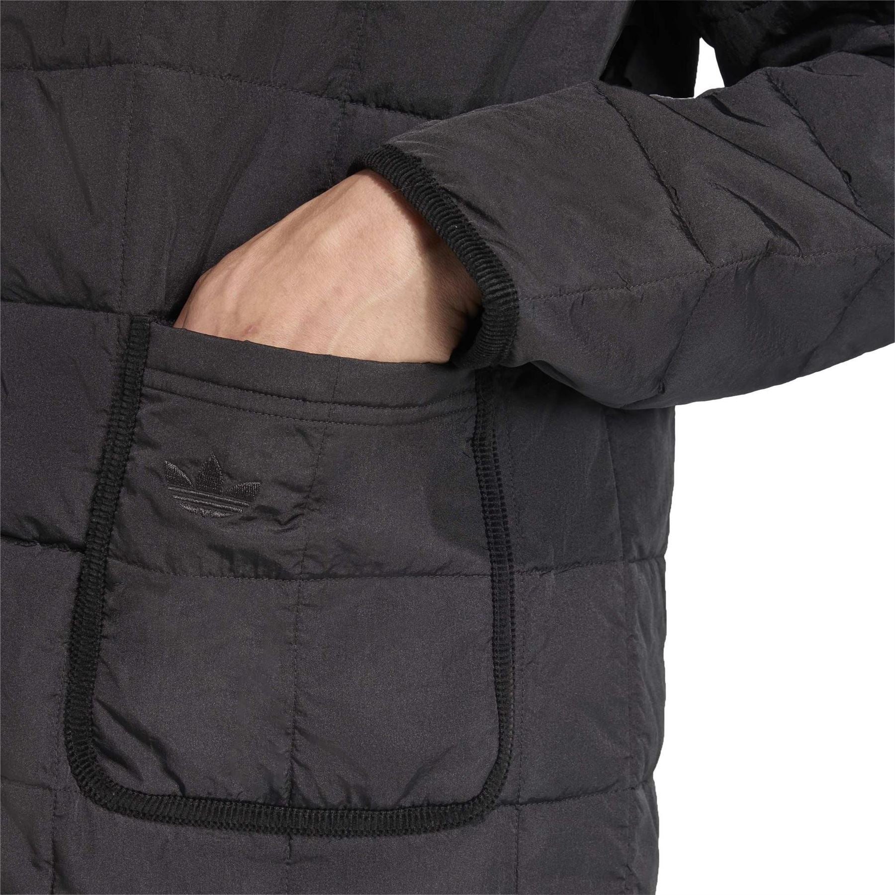 adidas Solid Patterned Snap Button Jacket
