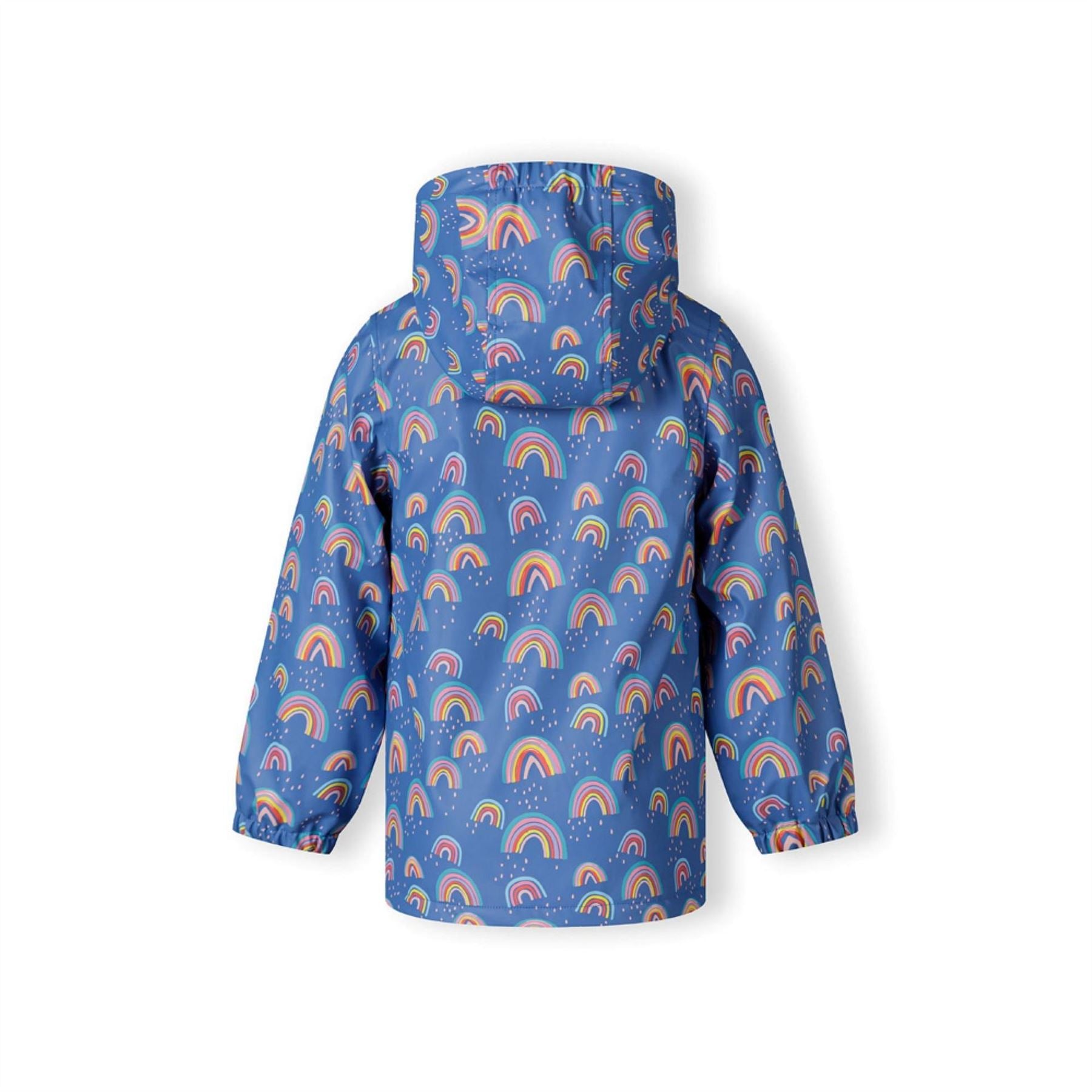 Minoti Girls Rain Jacket Printed Cobalt Blue
