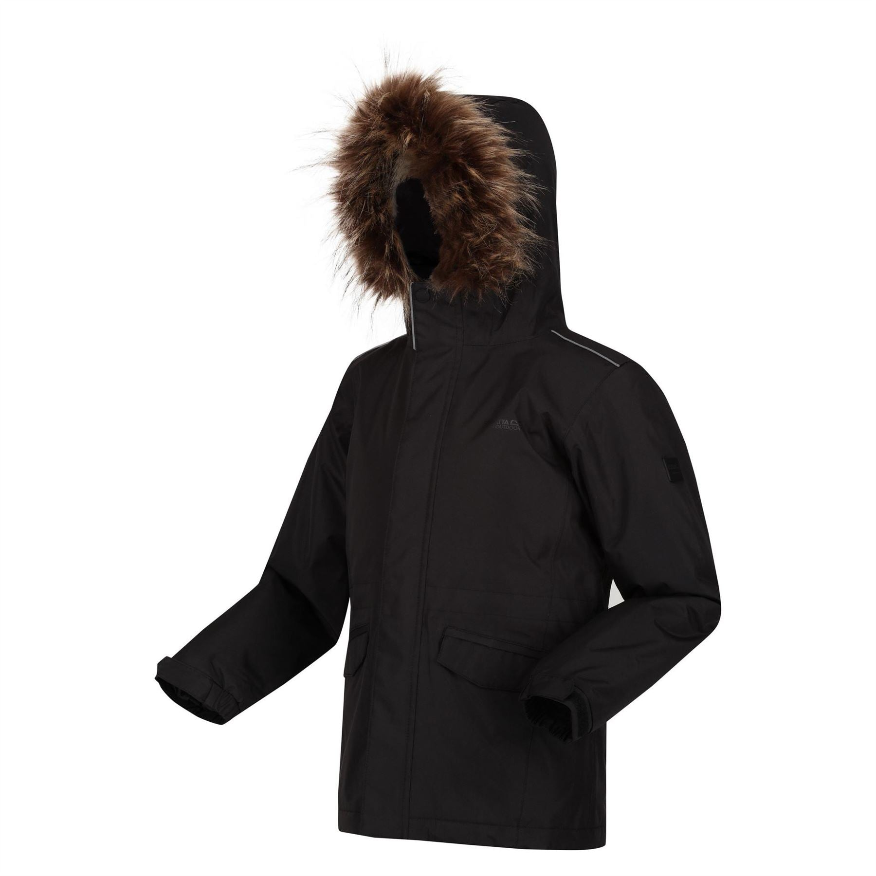 Regatta Tynley Solid Patterned Hooded Parka Jacket
