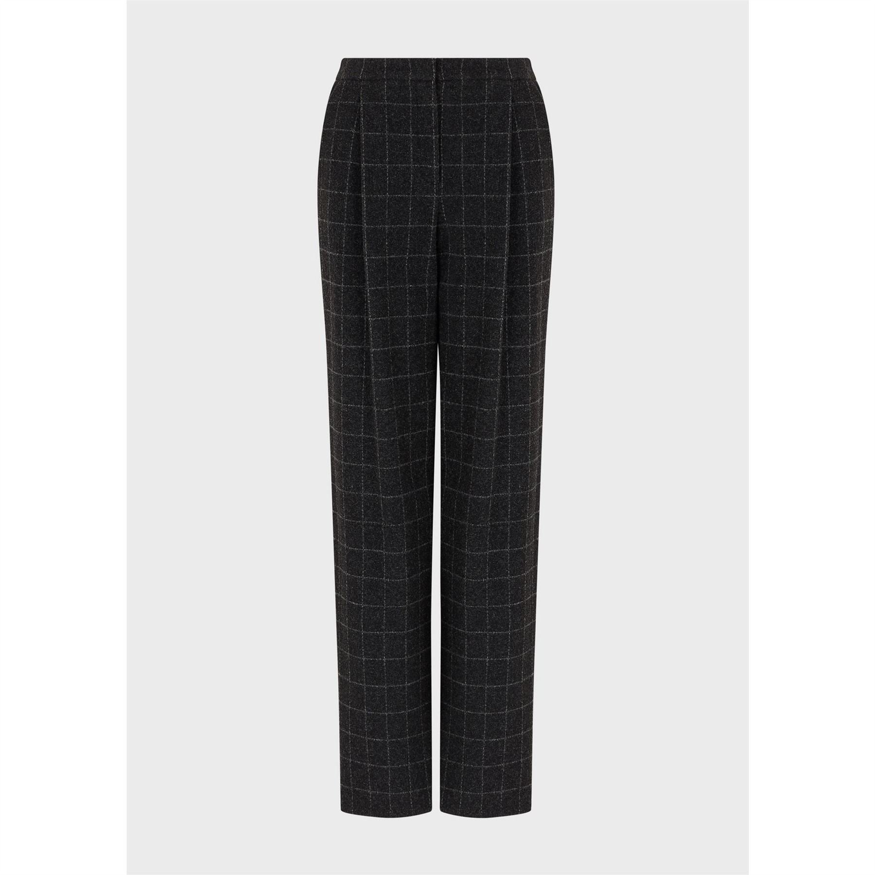 Emporio Armani Check Straight Leg Trousers