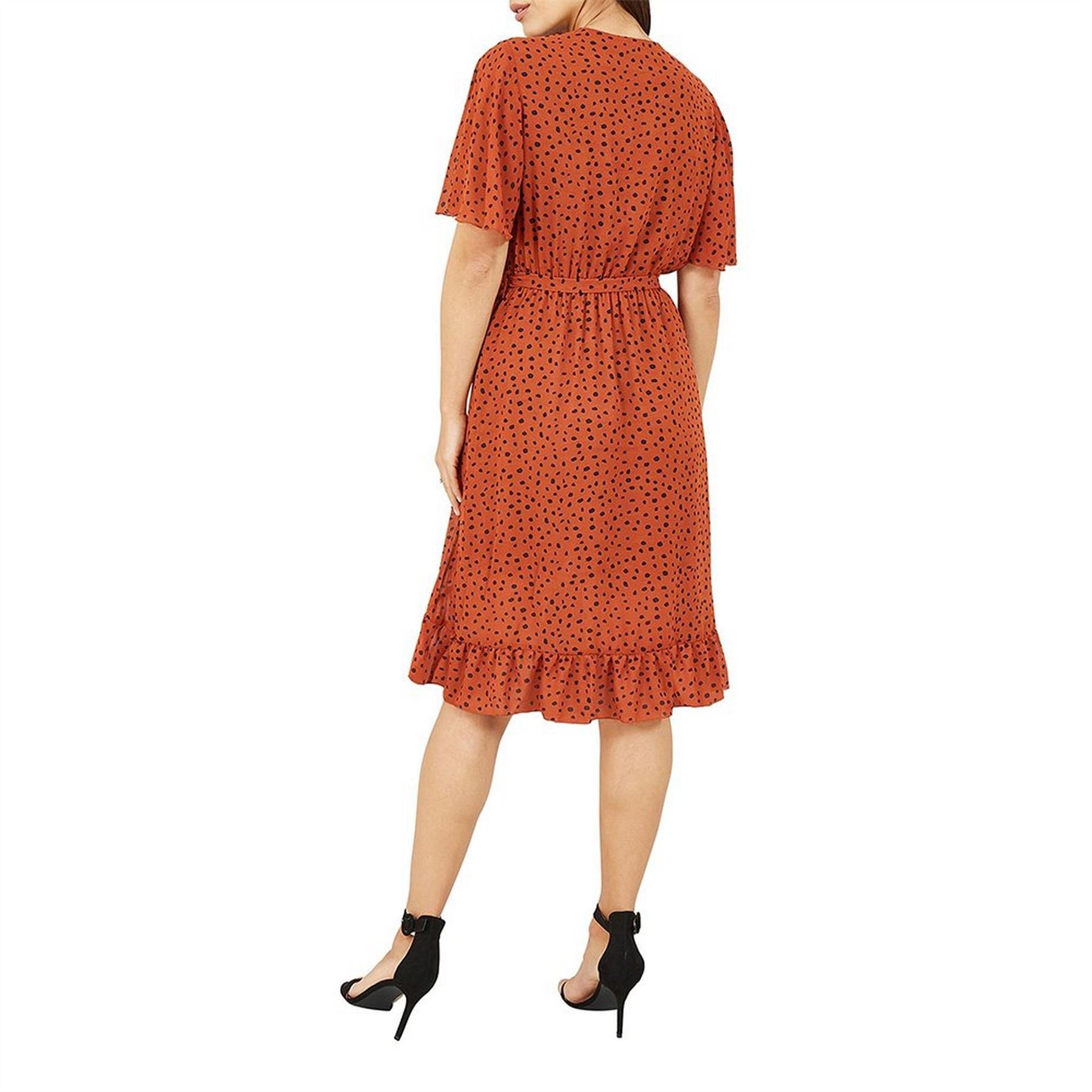 Yumi Dash Print Wrap Dress