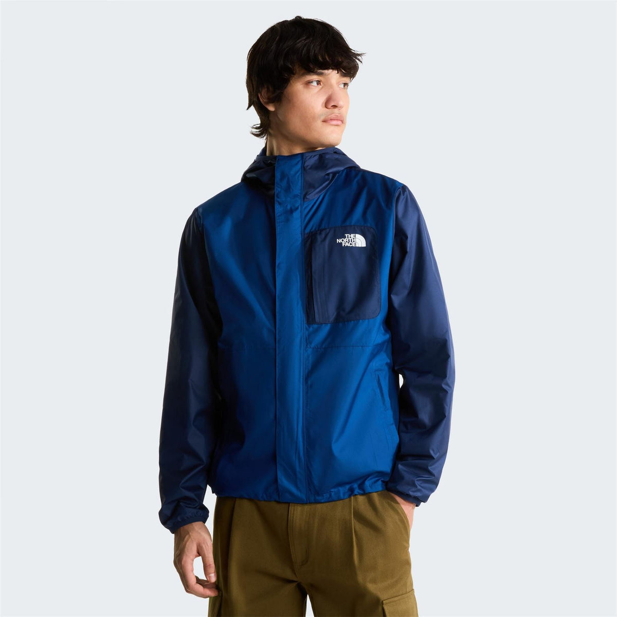 The North Face Nuketo Color Block Hooded Rain Jacket with Storm Flap