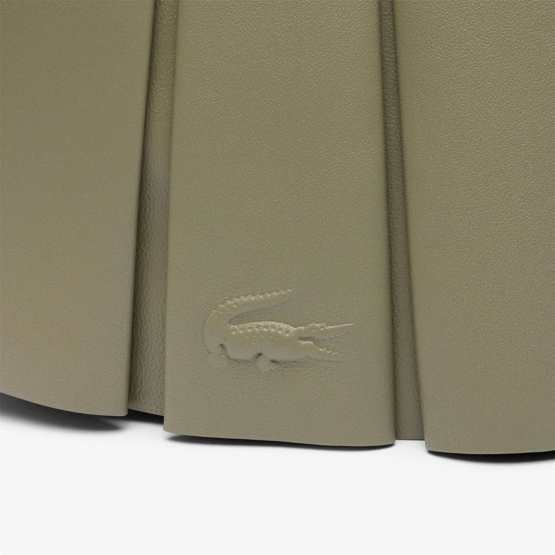 Lacoste Lenglen Crescent Shape Hobo Bag with Silver Hardware