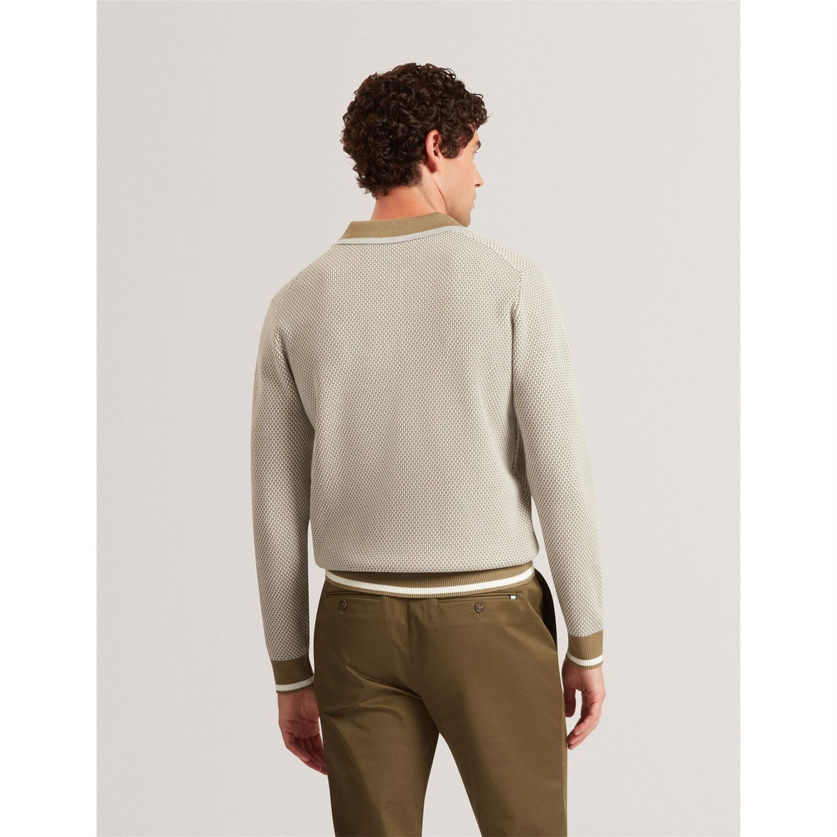 Ted Baker Ls Waffle Polo Sn71