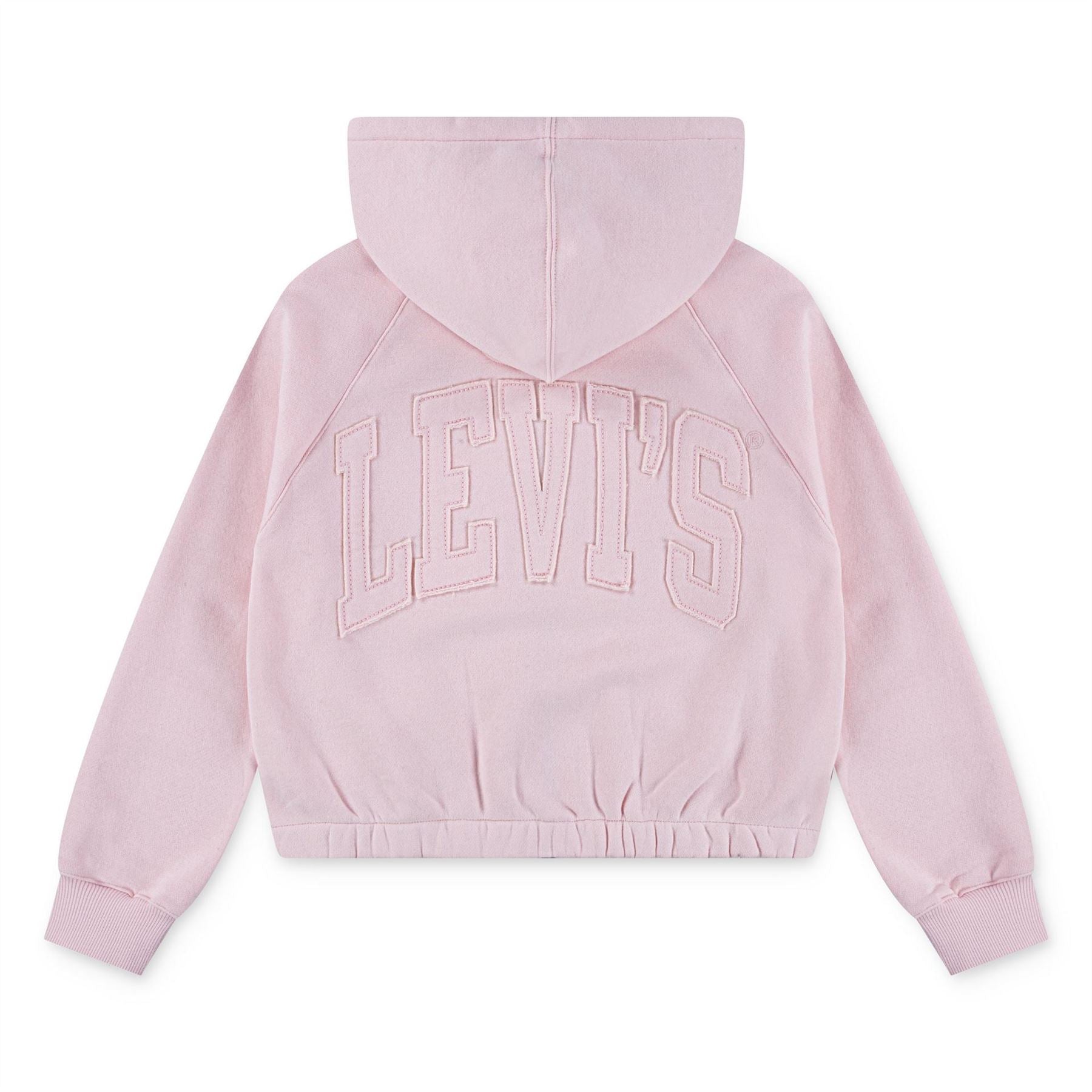 Levis Hooded Neck Solid Patterned Sweat Jacket