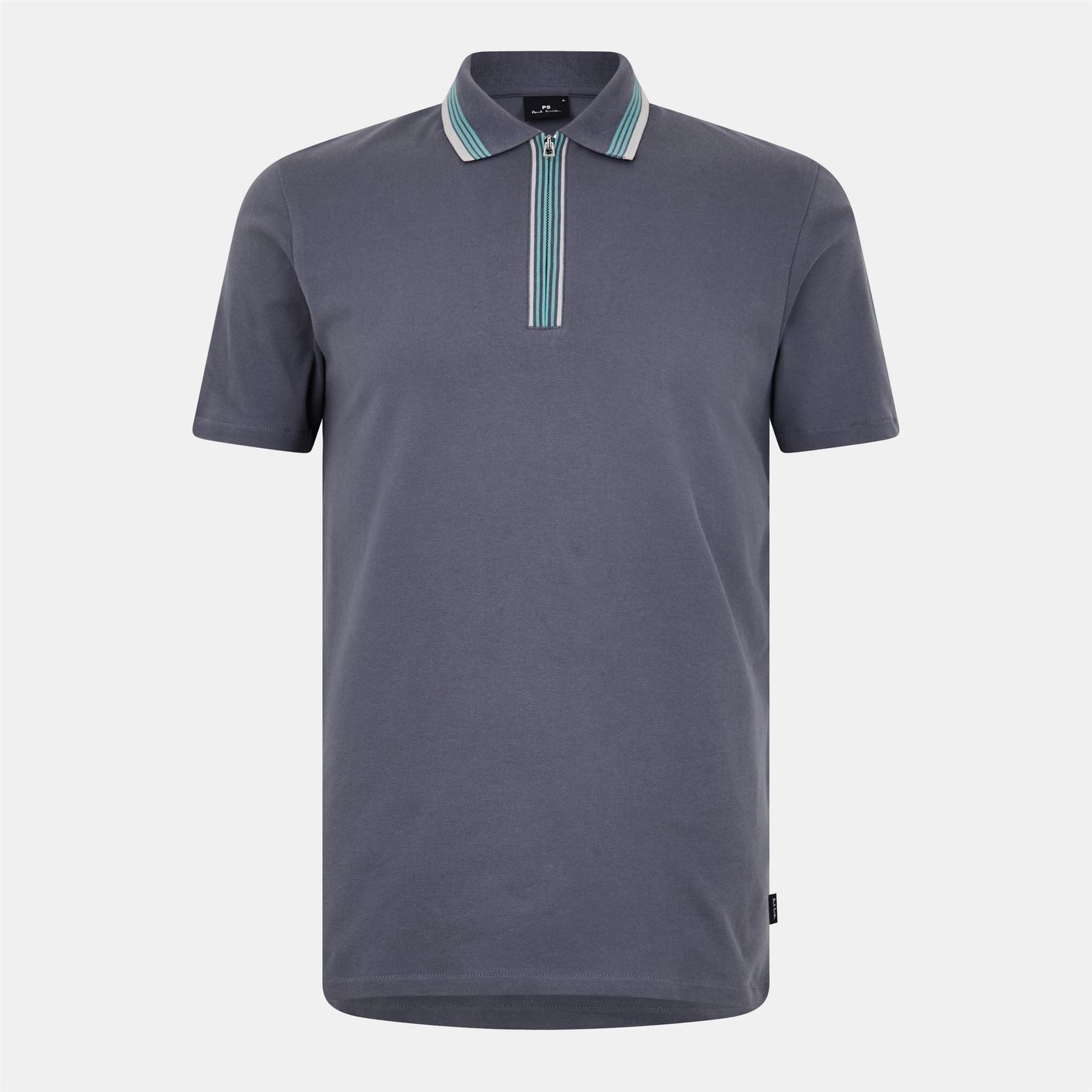PS Paul Smith Zipped Short Sleeve Polo Shirt