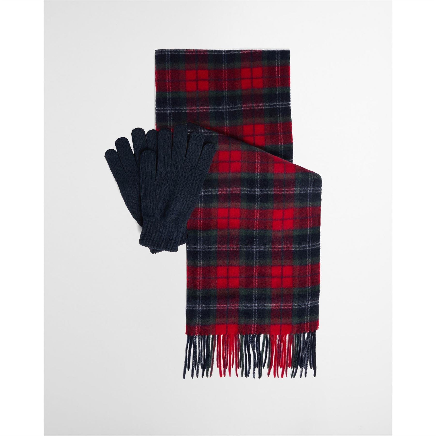 Barbour Tartan Scarf And Glove Set