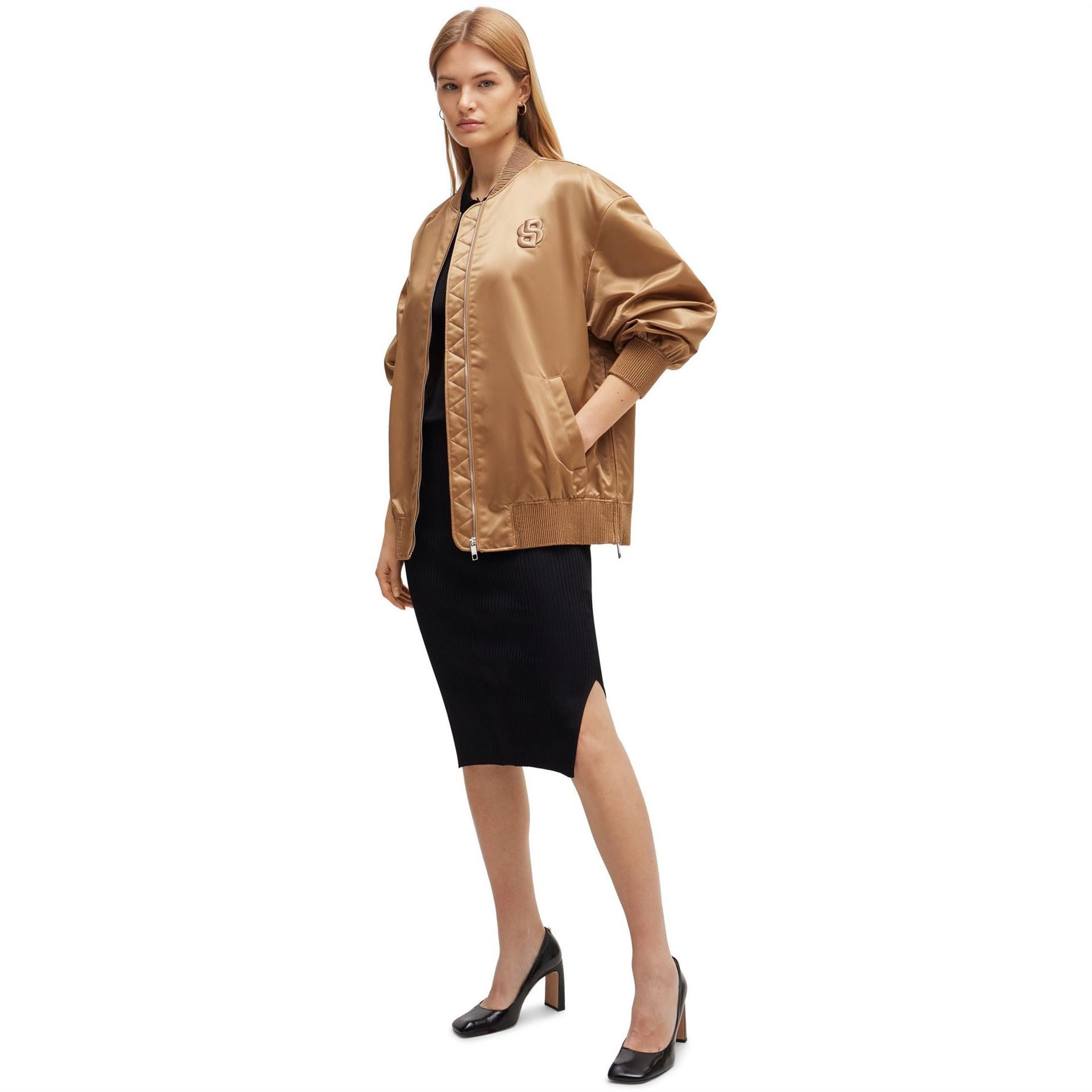 Boss Palberta Mono Monochrome Bomber Jacket