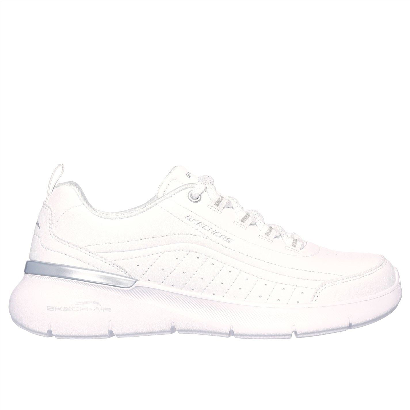 Skechers Womens Duraleather Lace Up W Memory Foam Runners