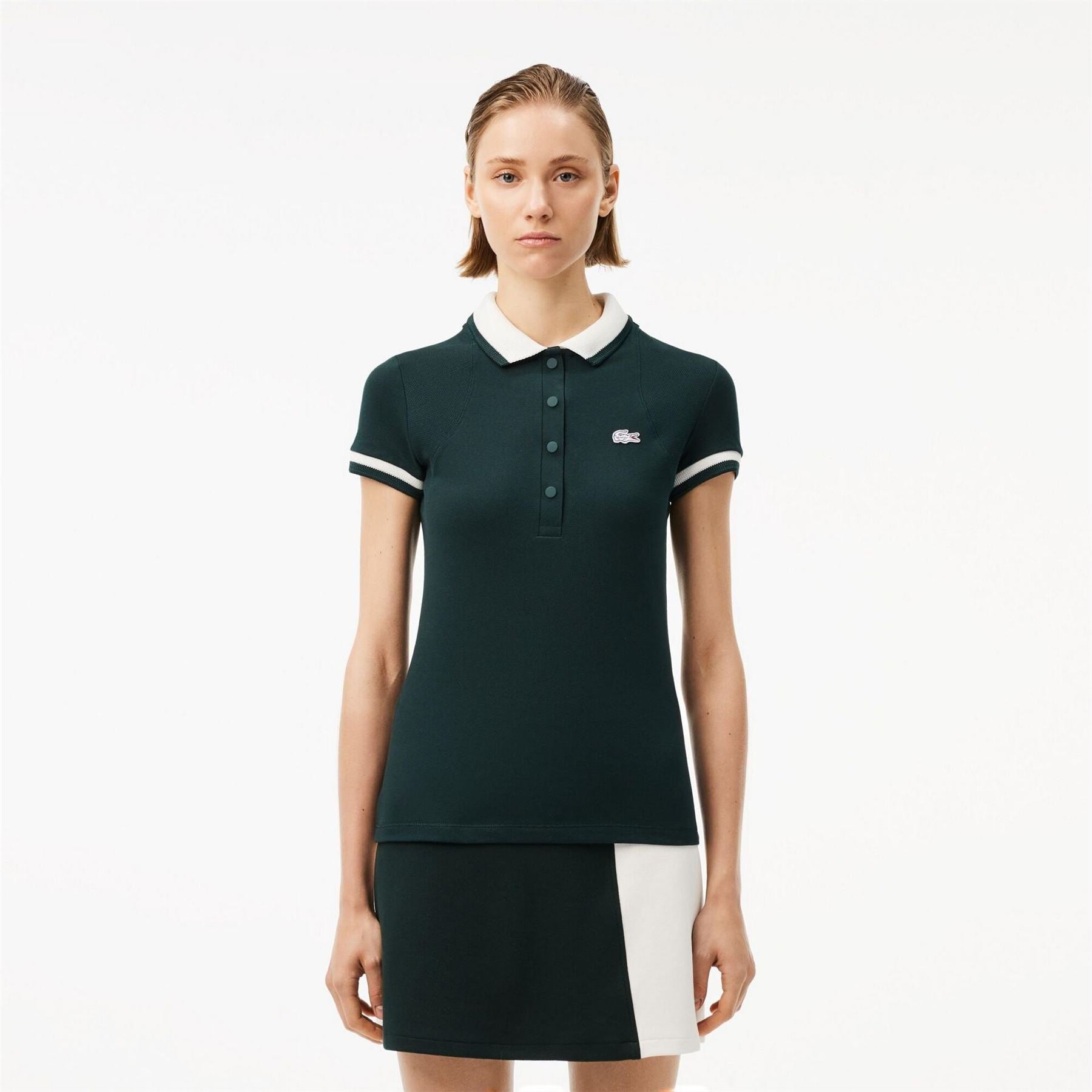 Lacoste Short Sleeved Ribbed Collar Sleeve Polo Shirt