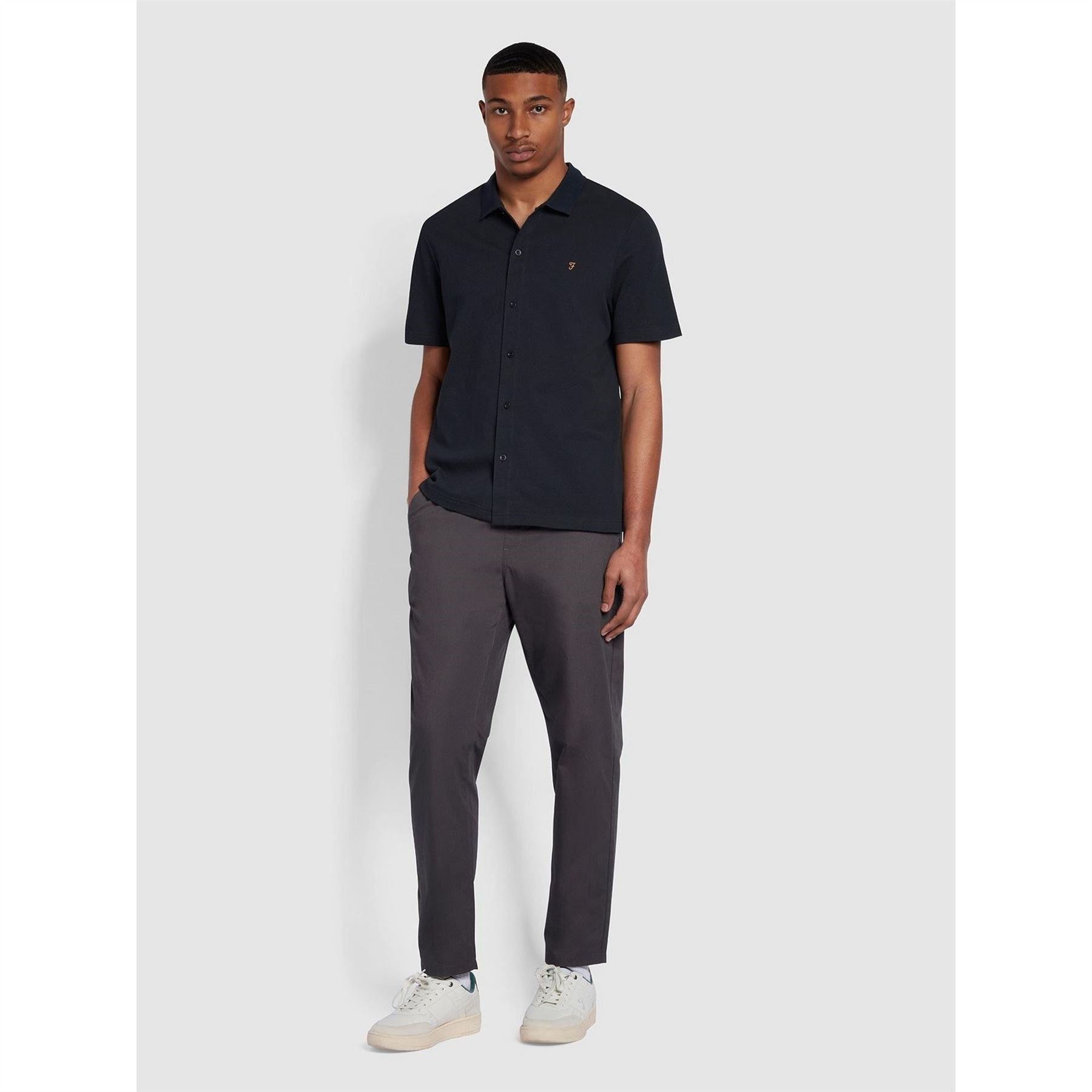 Farah Lesser Bubble Short Sleeve Polo Shirt