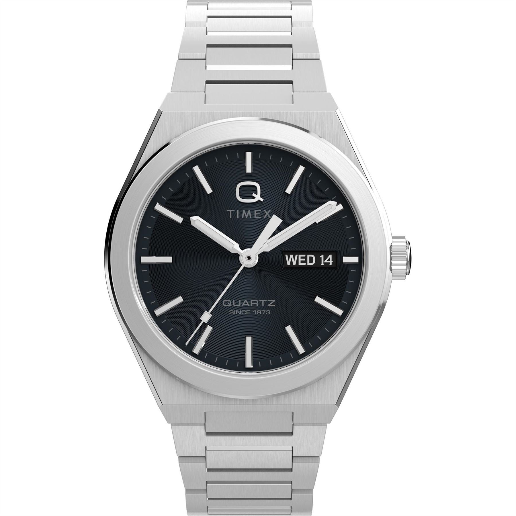 Timex Q Chronograph Racing Steel Bracelet Analogue Watch