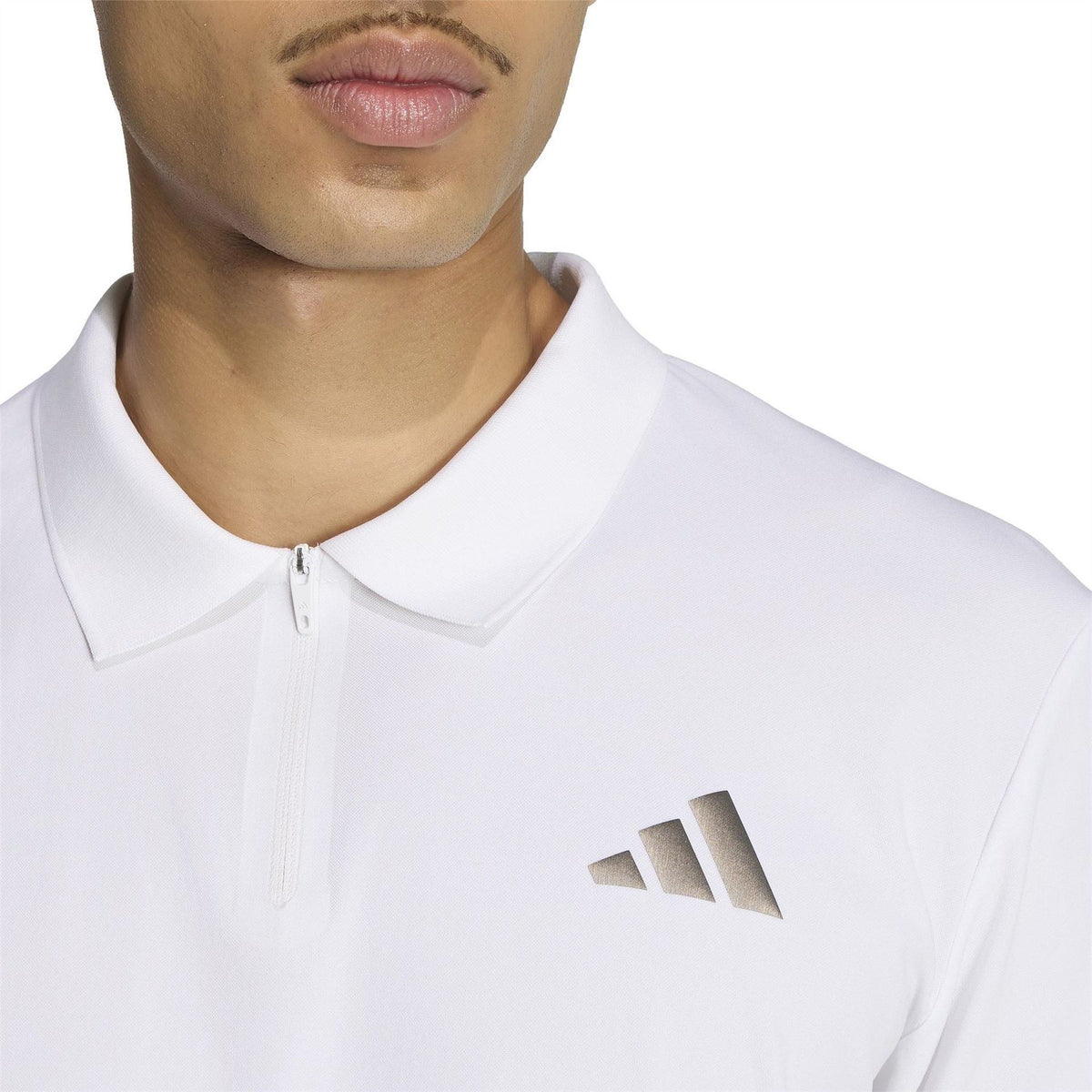 adidas Wim Bold Logo Collared Short Sleeve Polo Shirt