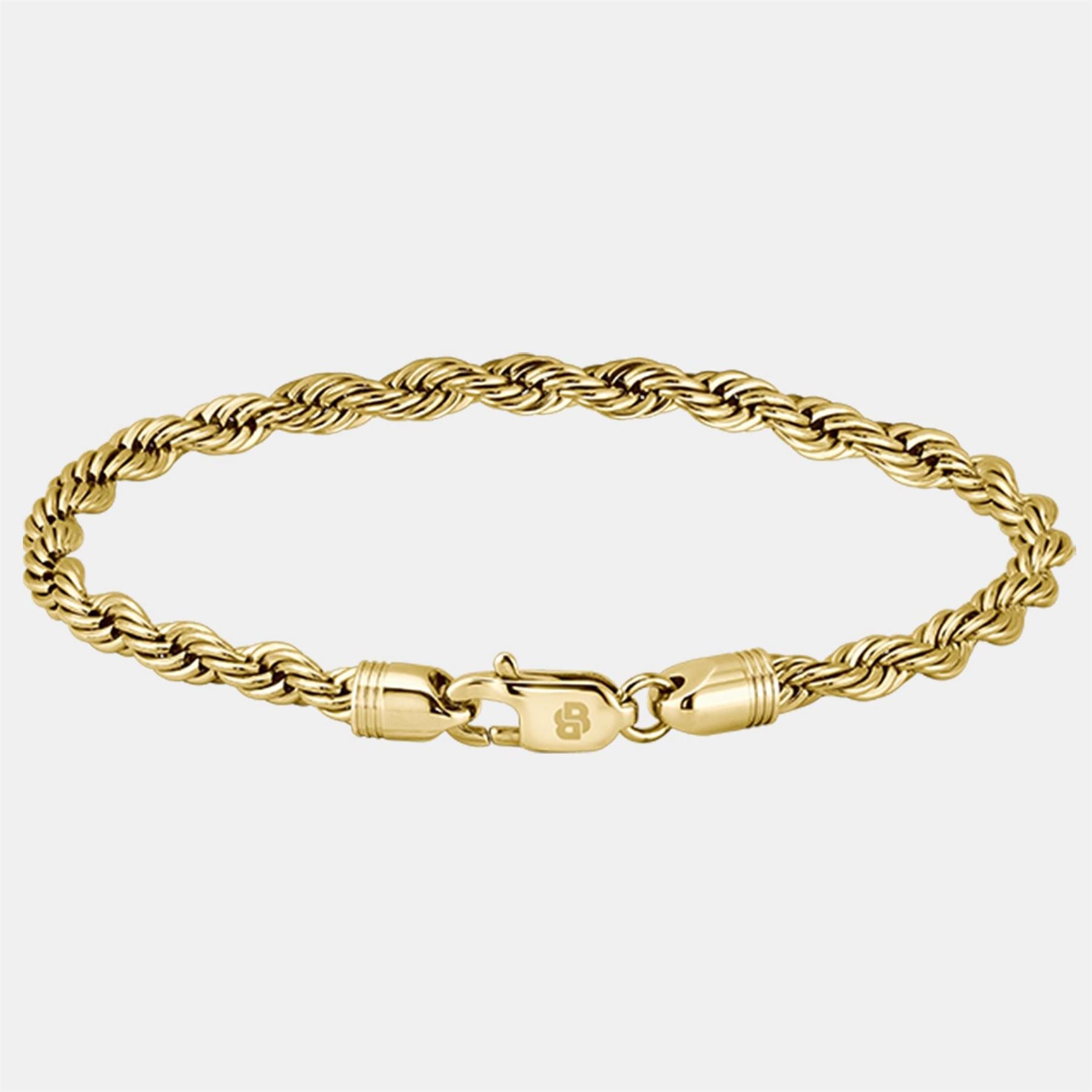 Boss BOSS Myles Gold IP Rope Chain Bracelet