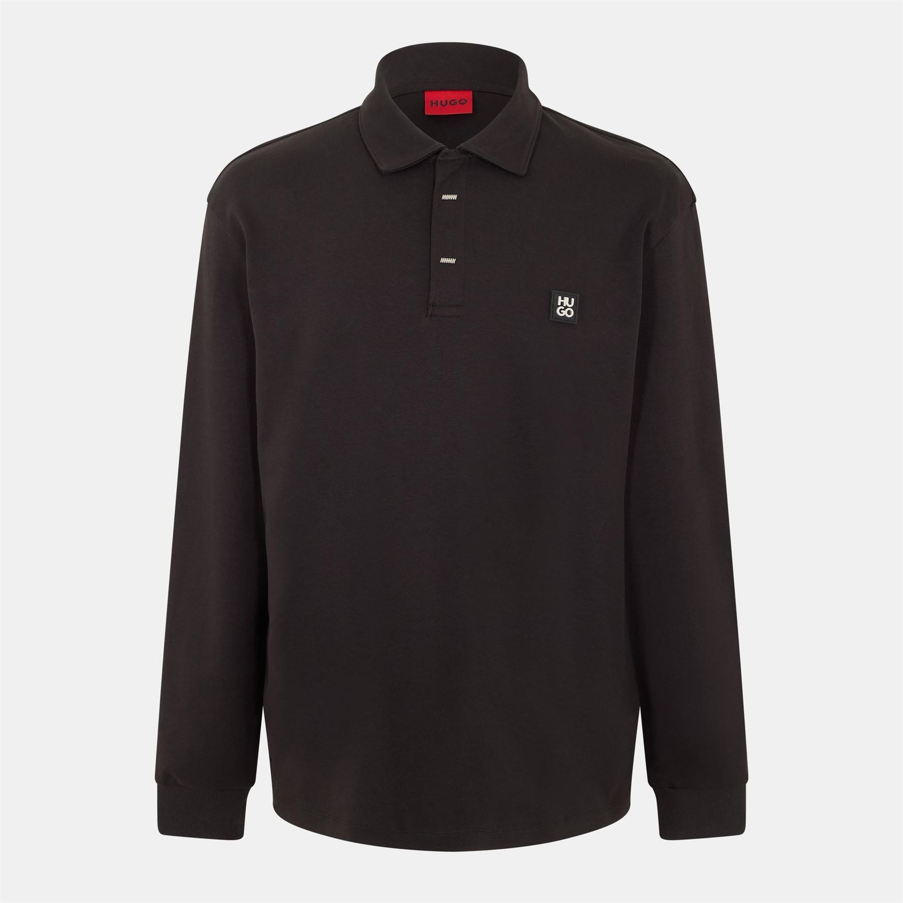 Hugo Collared Neck Long Sleeve Polo Shirt