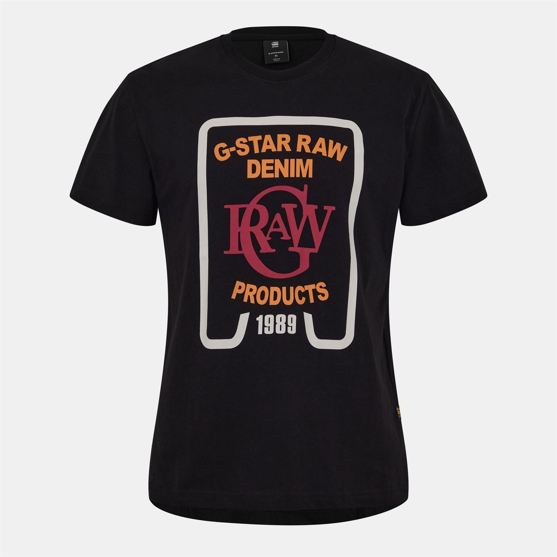 G Star Regular Fit Lettering Crew Neck T-Shirt