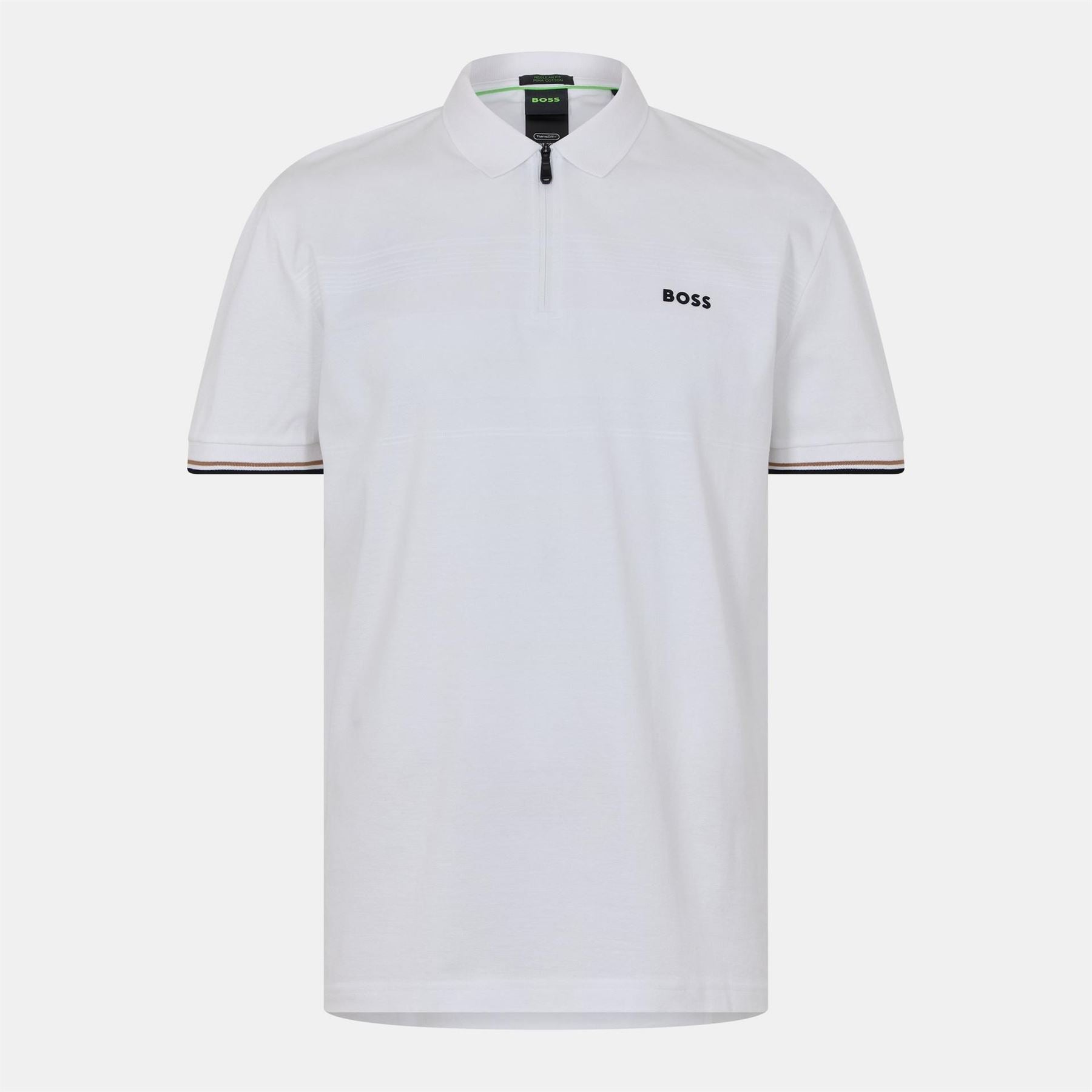 Boss Philix Pima Green Cotton Short Sleeve Polo Shirt
