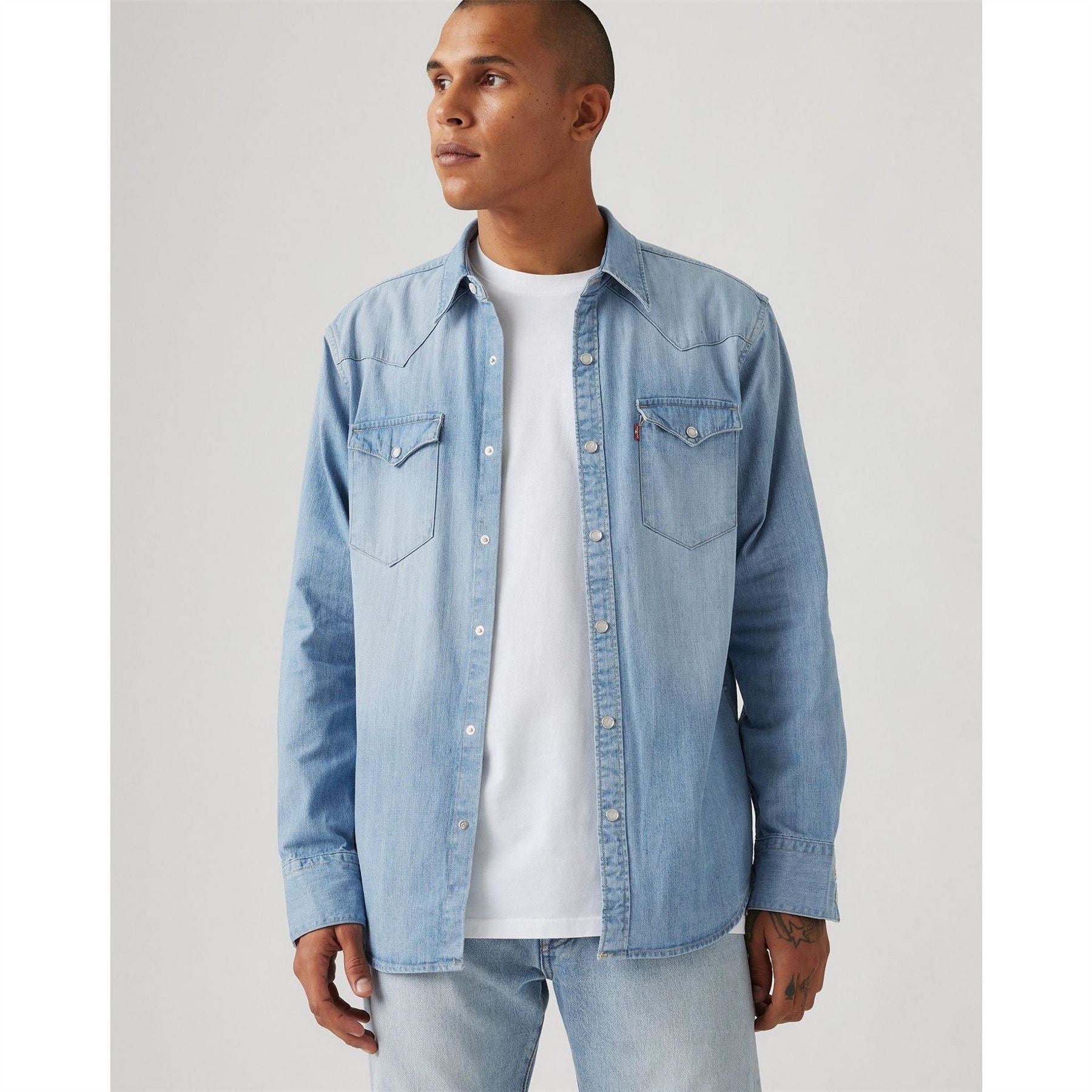 Levis Barstow Western Standard Esta Long Sleeve Denim Shirt