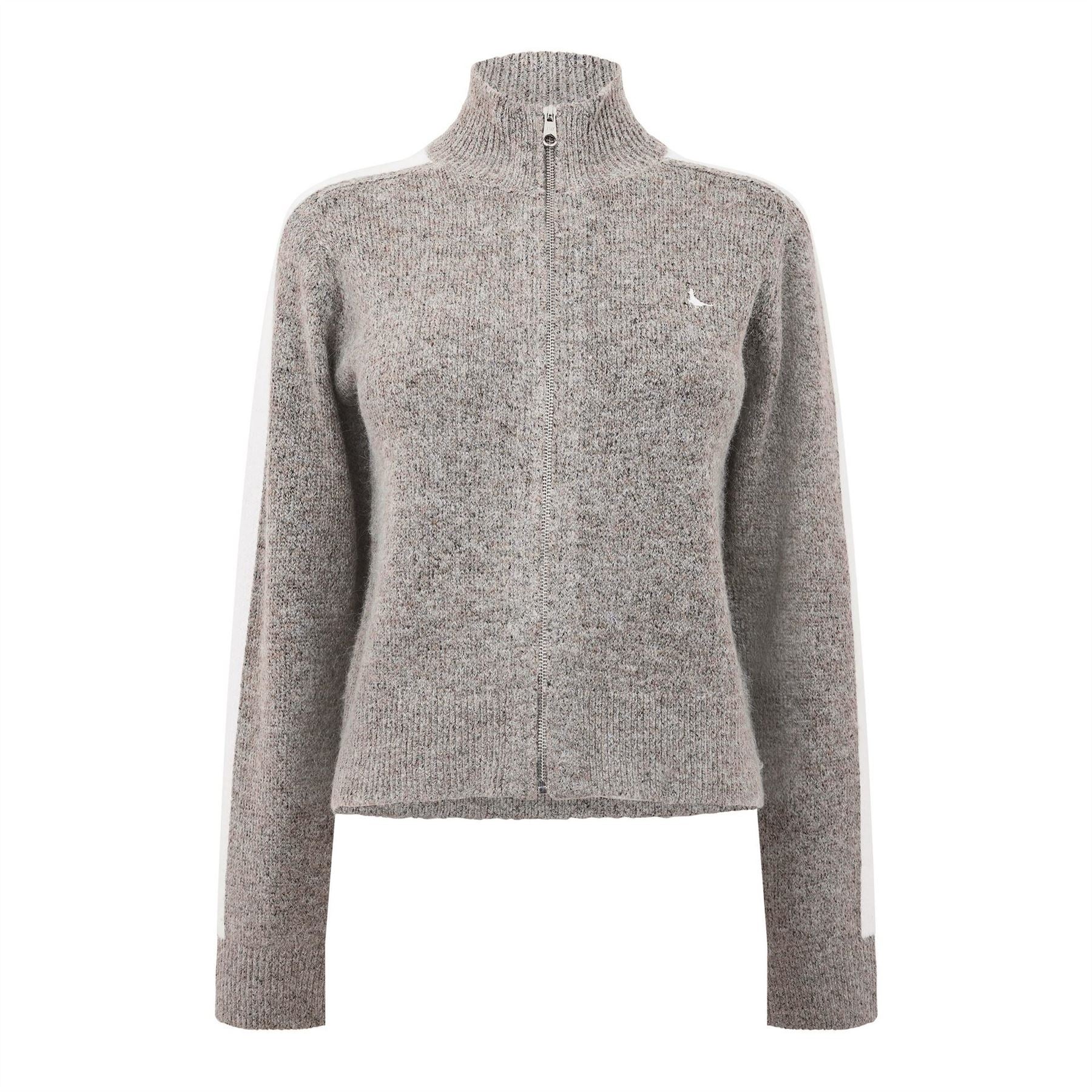 Jack Wills Striped Knit Zip Ld64