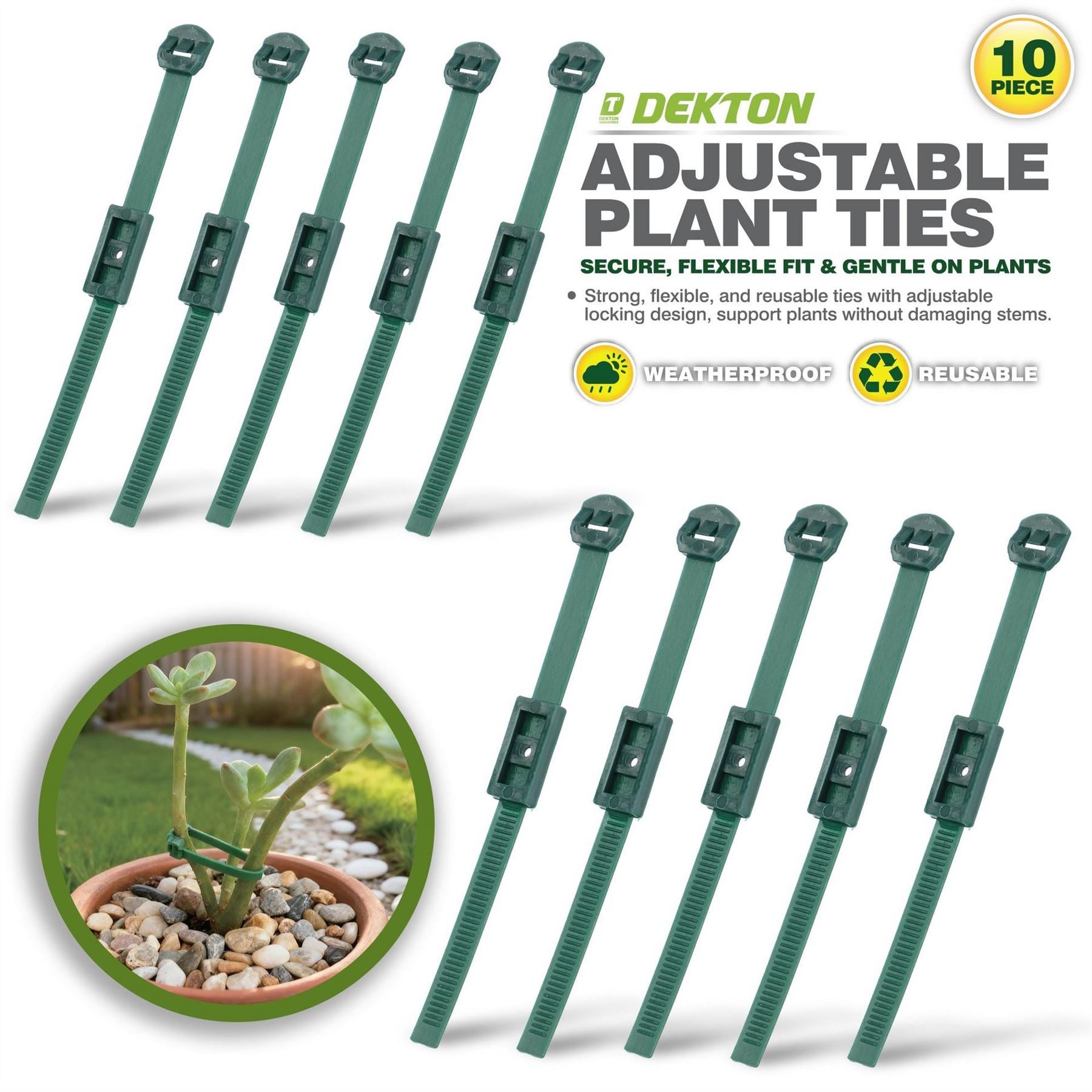 Dekton 10pc Plant Ties