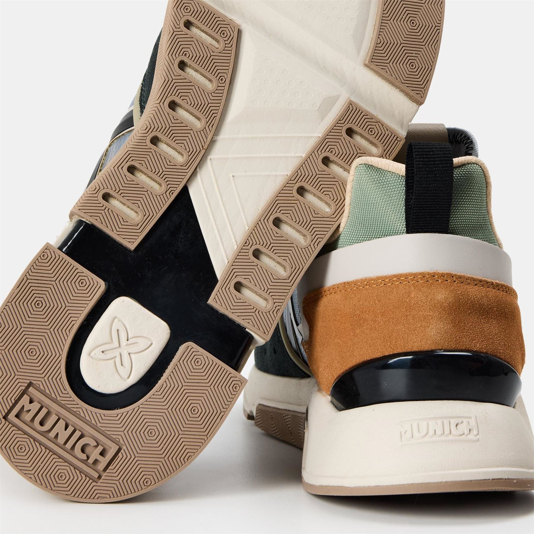 Munich Clik Lace-Up Sneakers with Built-In Heel