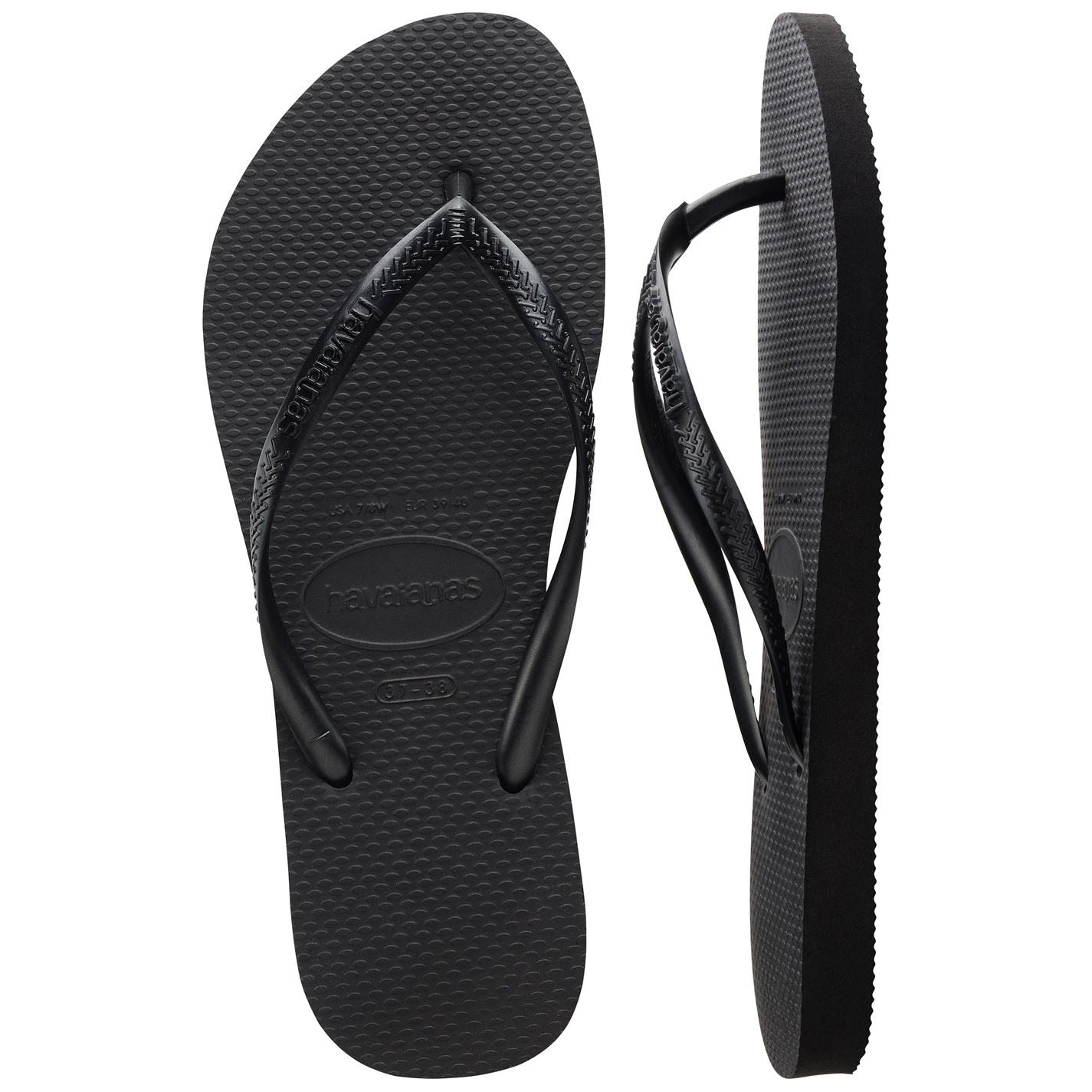 Havaianas Slim Textured Flat Heel Flip Flops