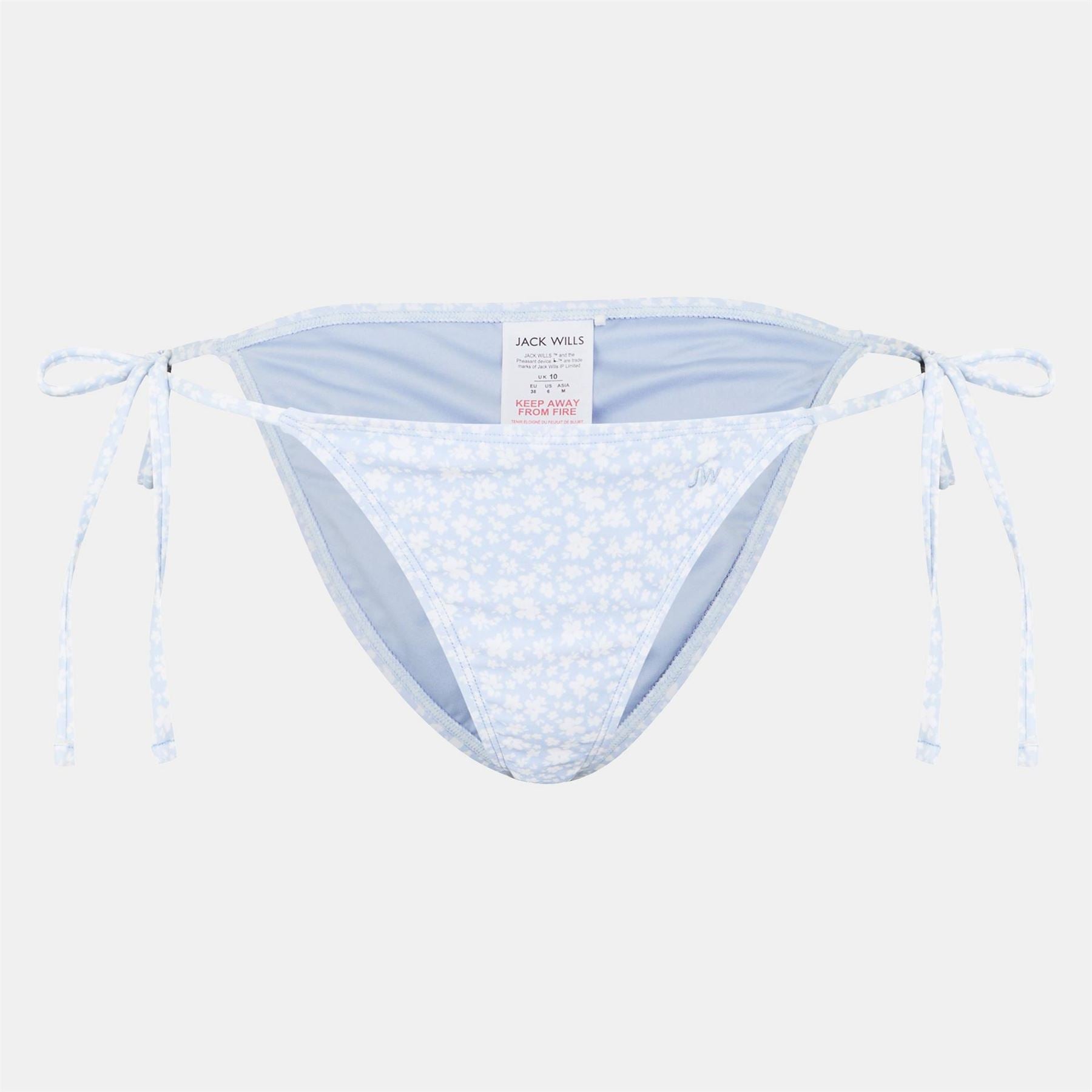Jack Wills Floral Tie Side Triangle Bikini Set