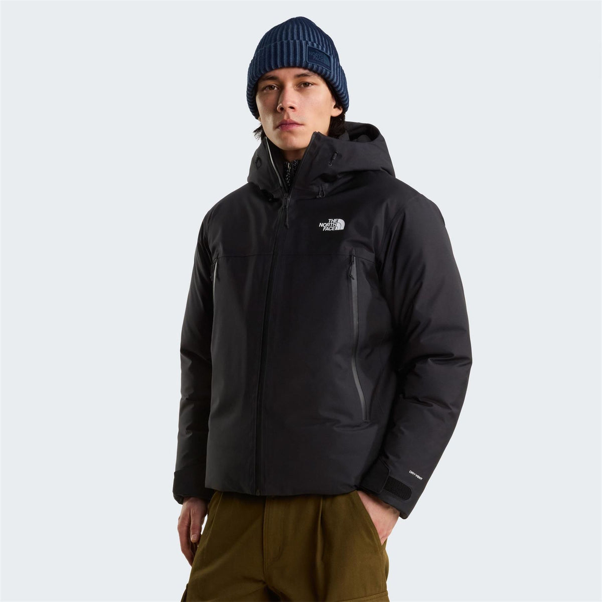 The North Face Mountain Range Solid Patterned Hooded Puffer Jacket with Zipped Pocket