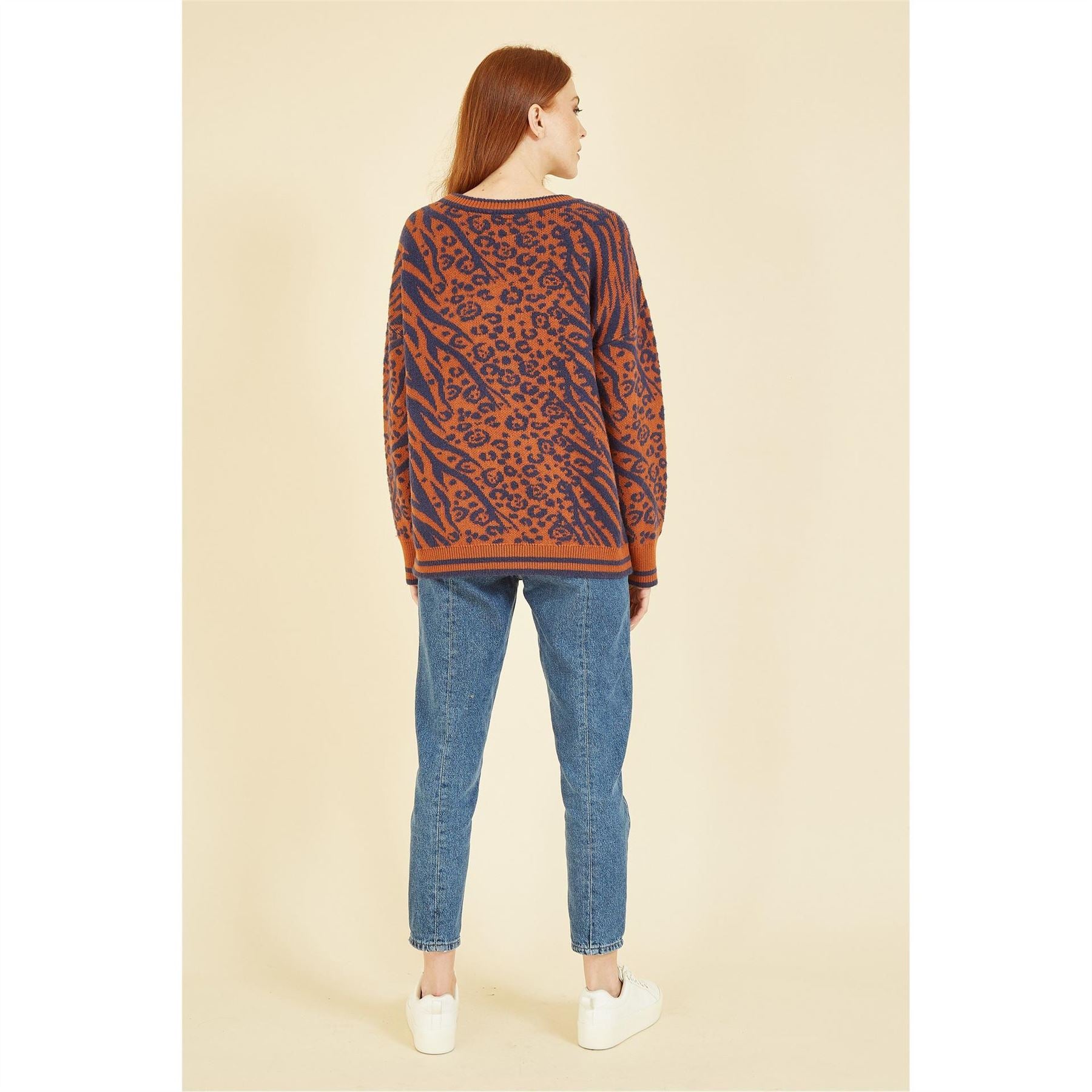 Yumi Animal And Zebra Print Jumper