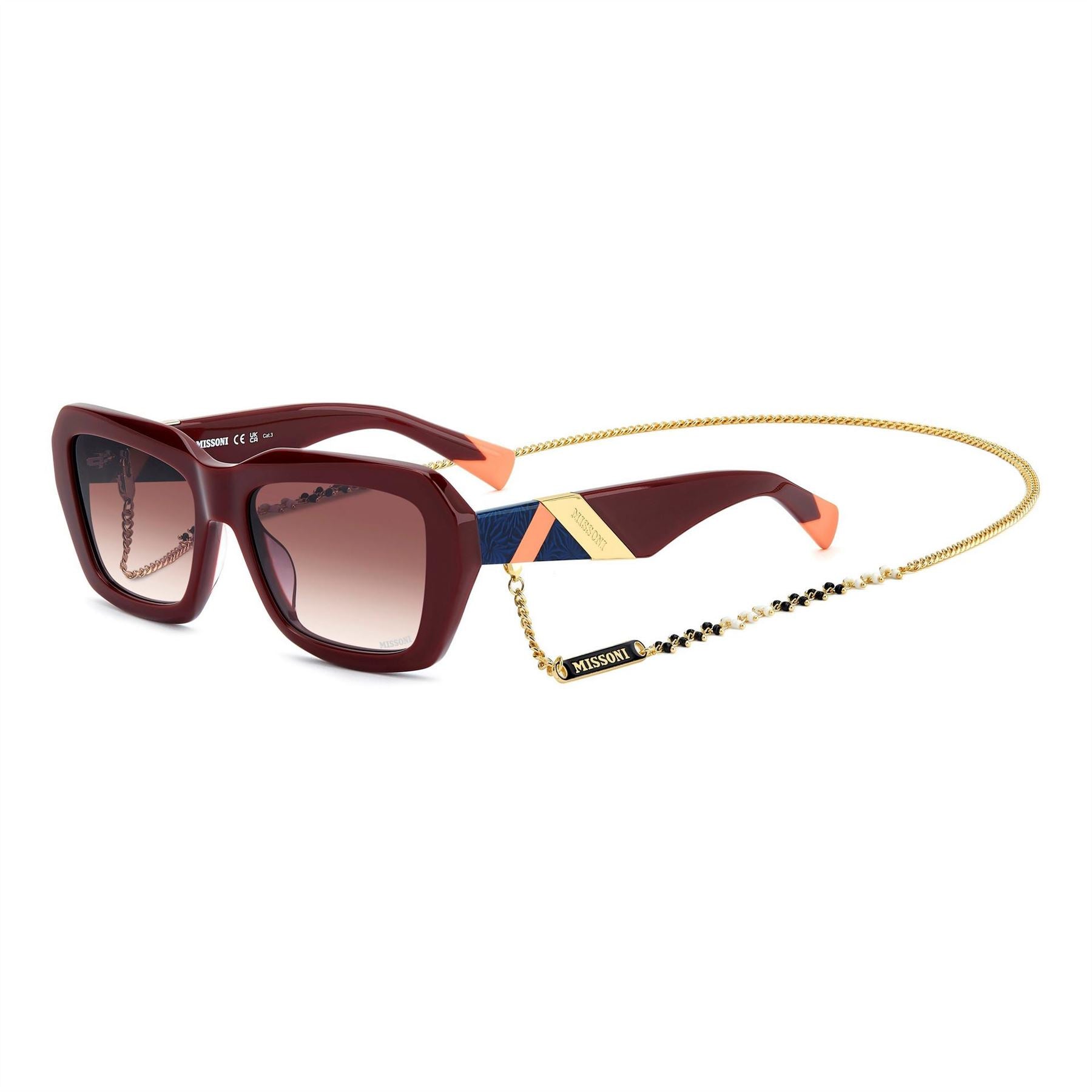 Missoni Rectangular Round Sunglasses
