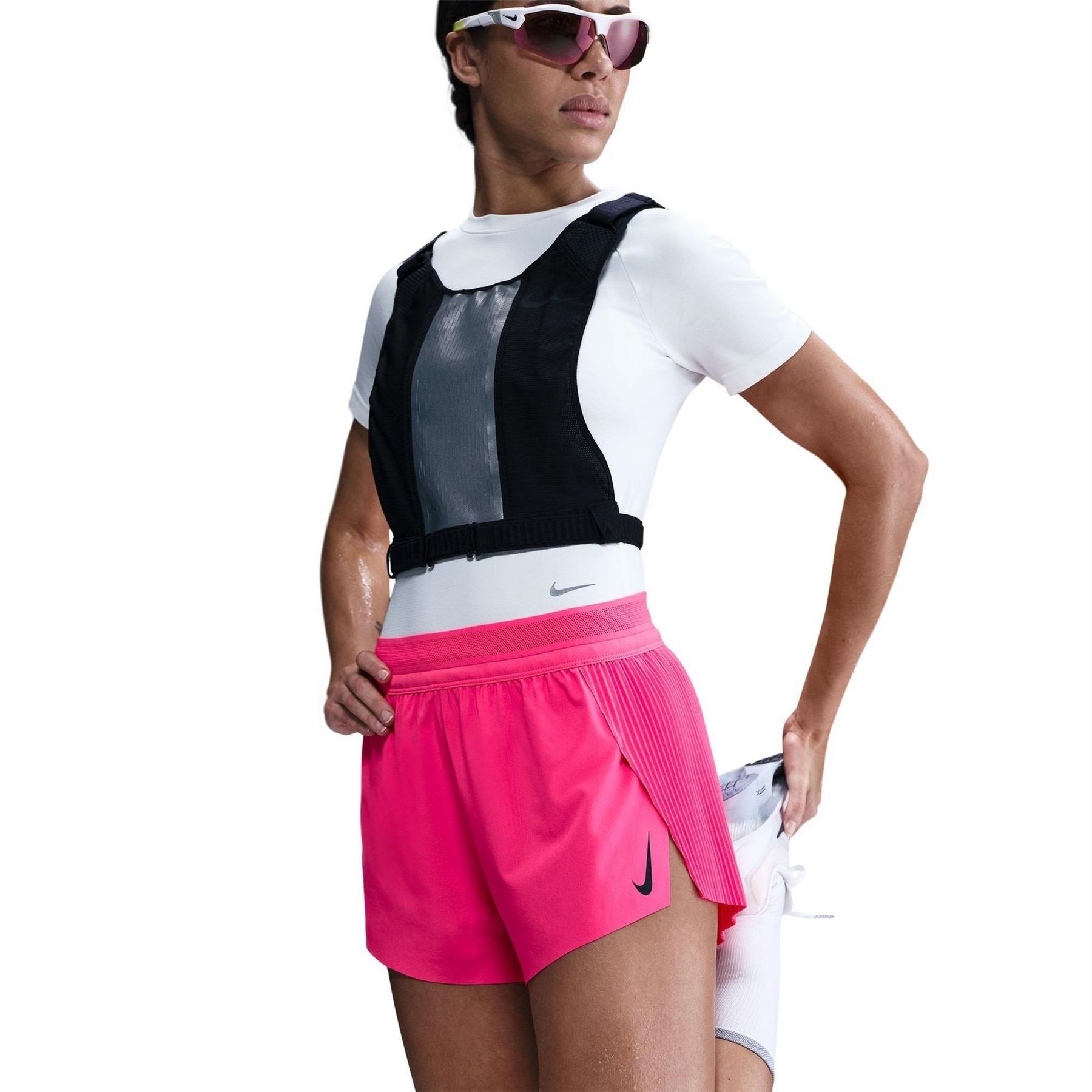 Nike Womens Aeroswift Dri Fit Adv Mid Rise 3 Running Shorts