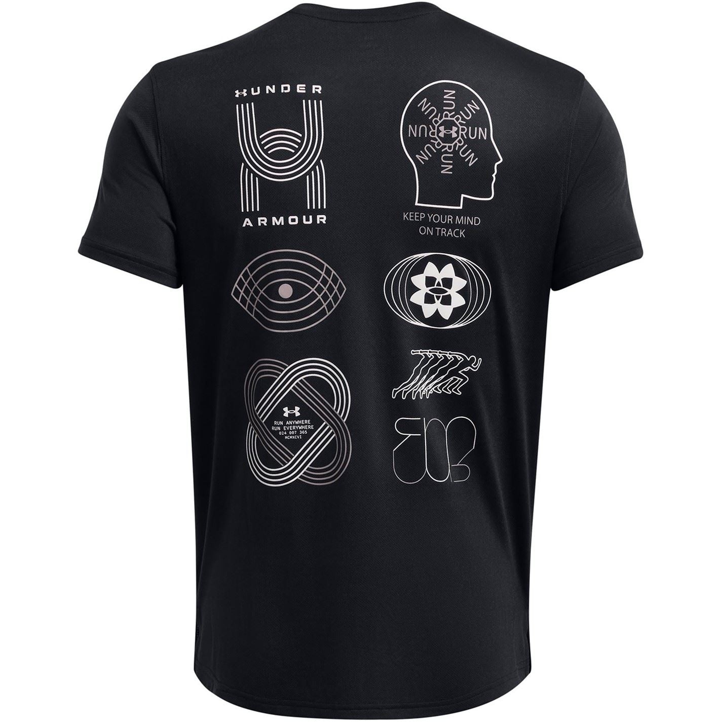 Under Armour Run Graphic Lettering Crew Neck Athletic Top