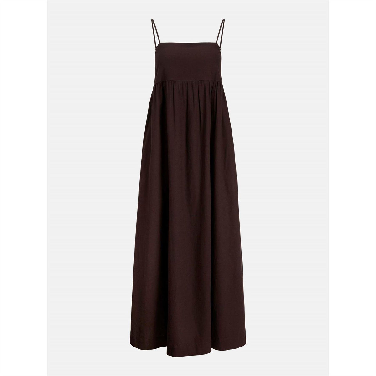 JJXX Linen Blend Spaghetti Strap Sleeveless Midi Sun Dress