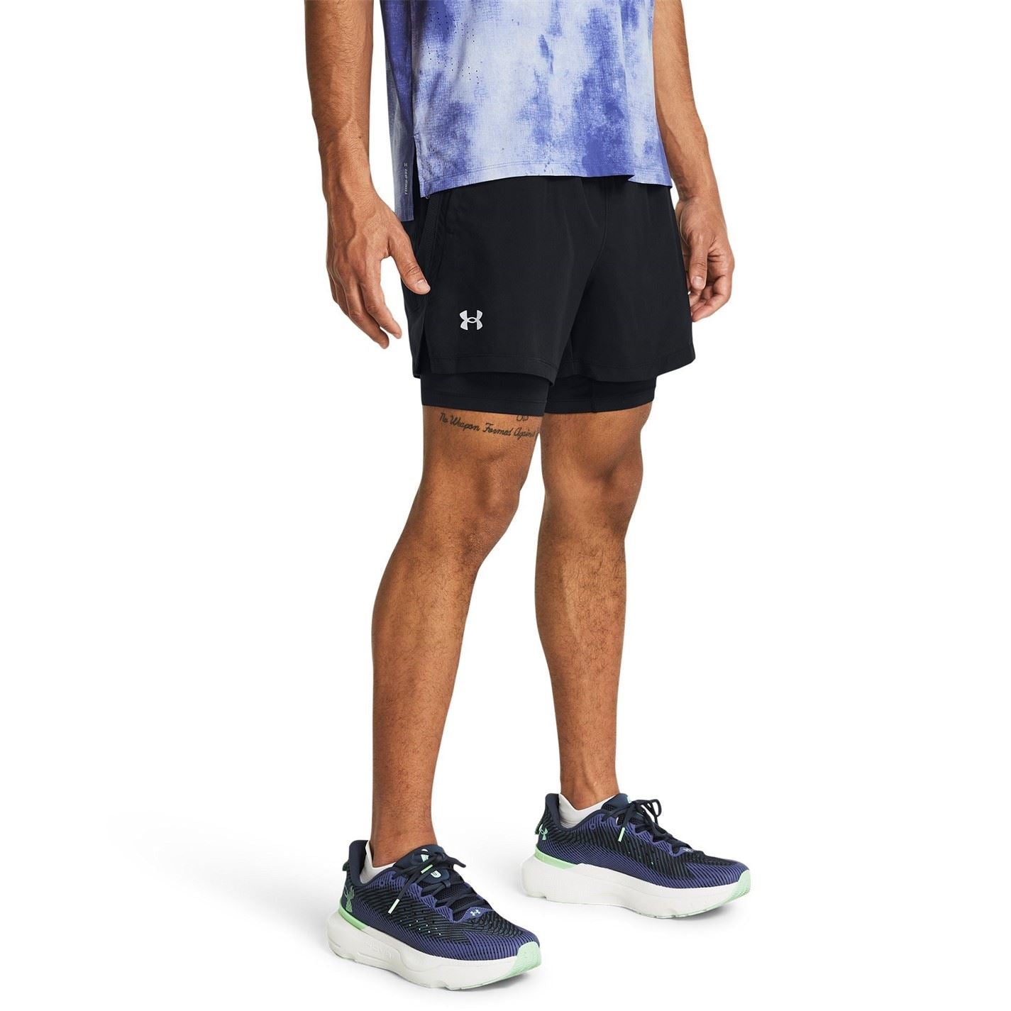 Under Armour Mens Armour Ua Launch 2 In 1 7 Shorts