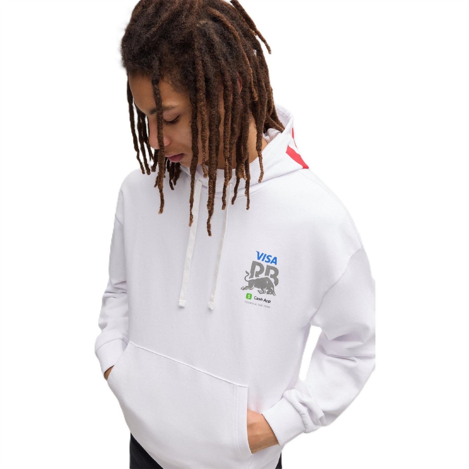 Hugo Graphic Hooded Neck Drop Shoulder Sweatshirt
