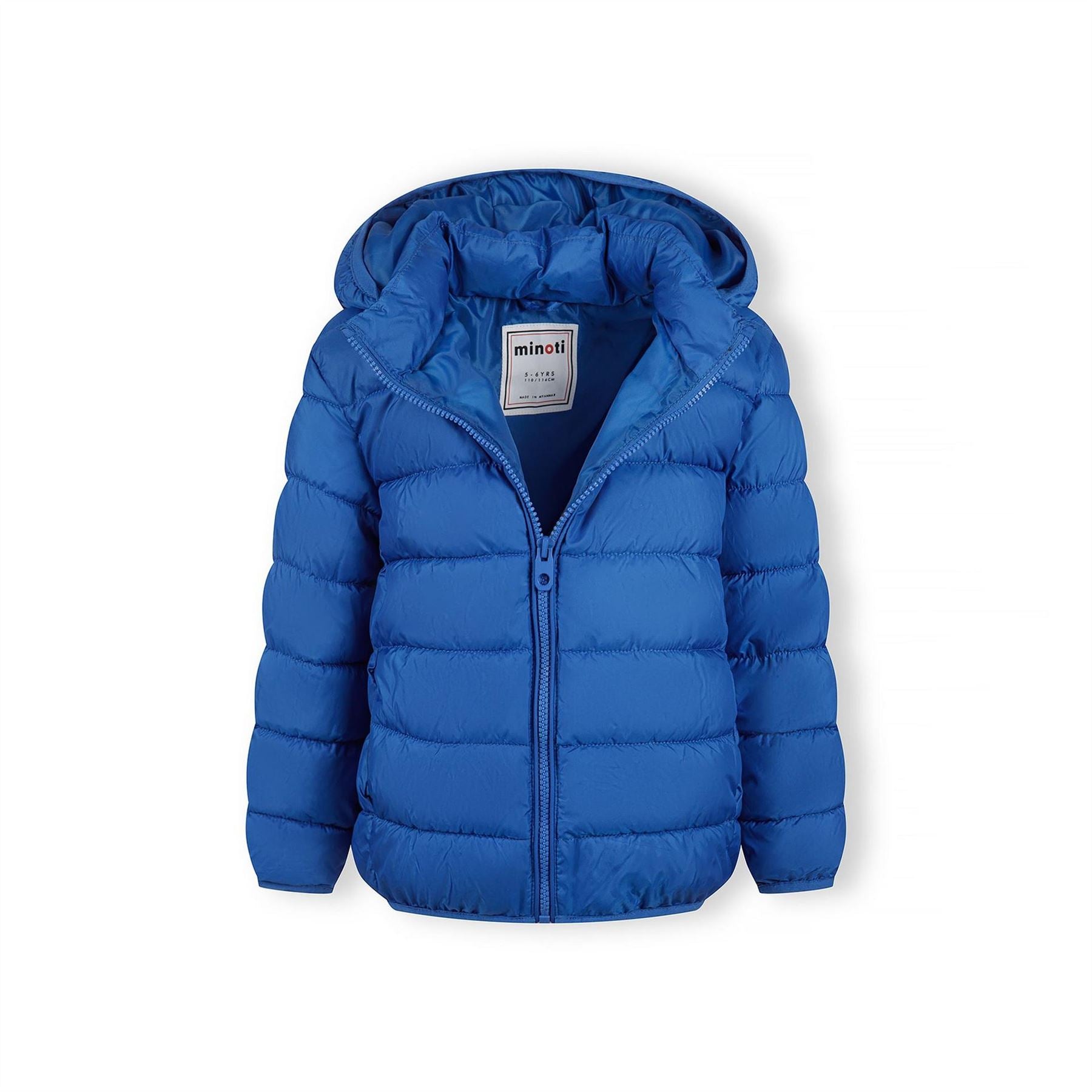 Minoti Boys Padded Jacket Detachable Hood Cobalt Blue