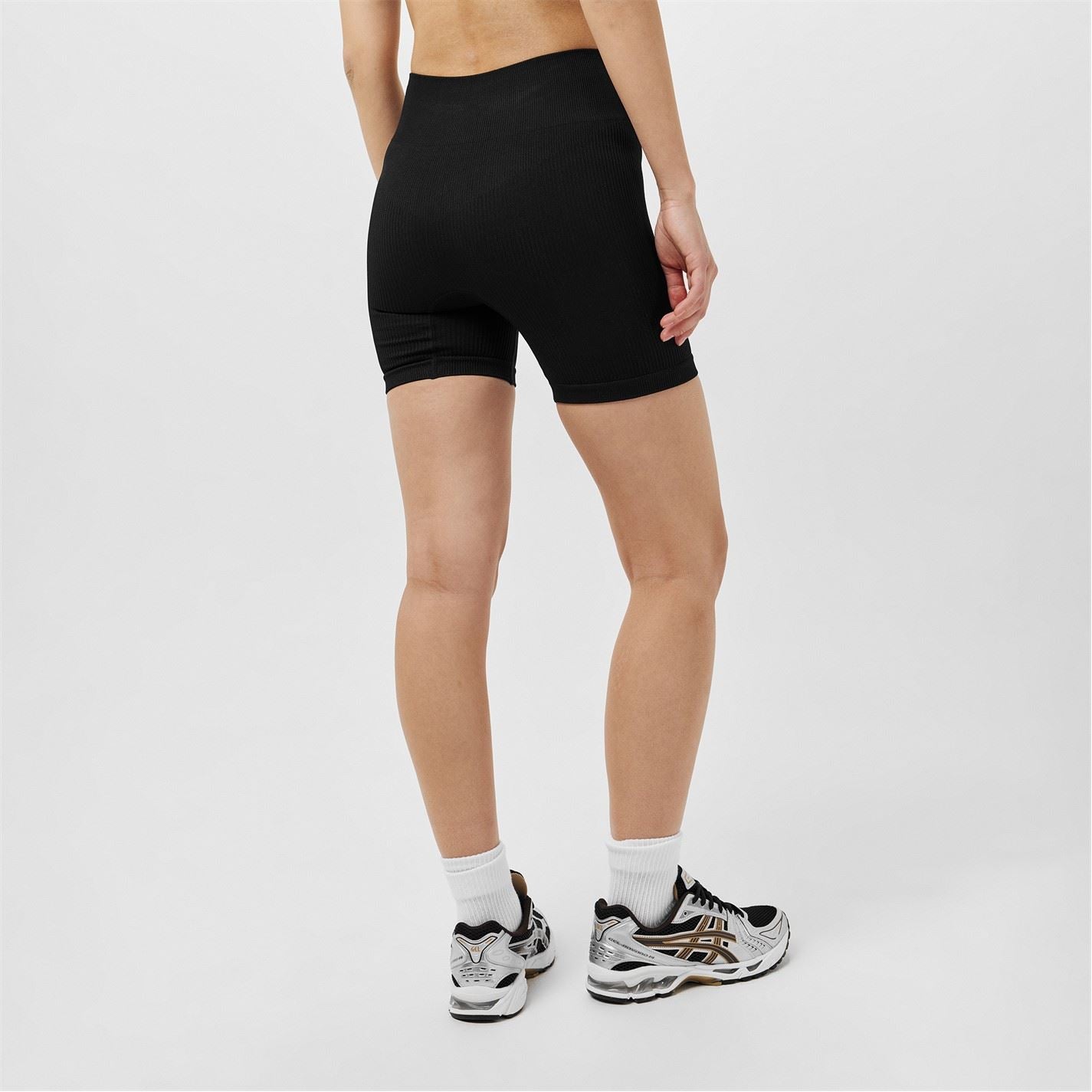 Missy Empire Black Missy Sport Ribbed High Waisted Cycle Shorts
