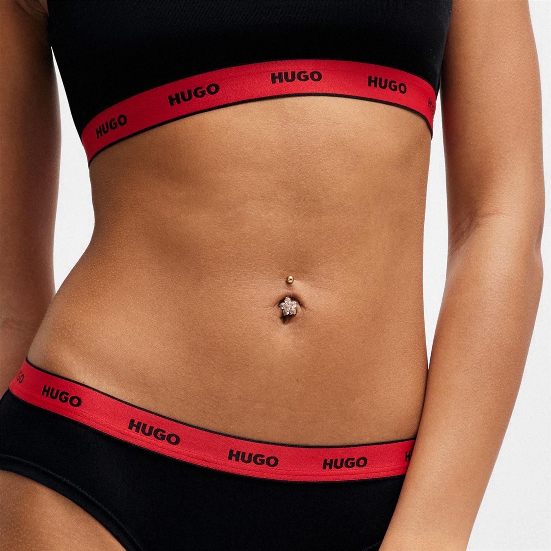 Hugo Stripe Patterned Thong