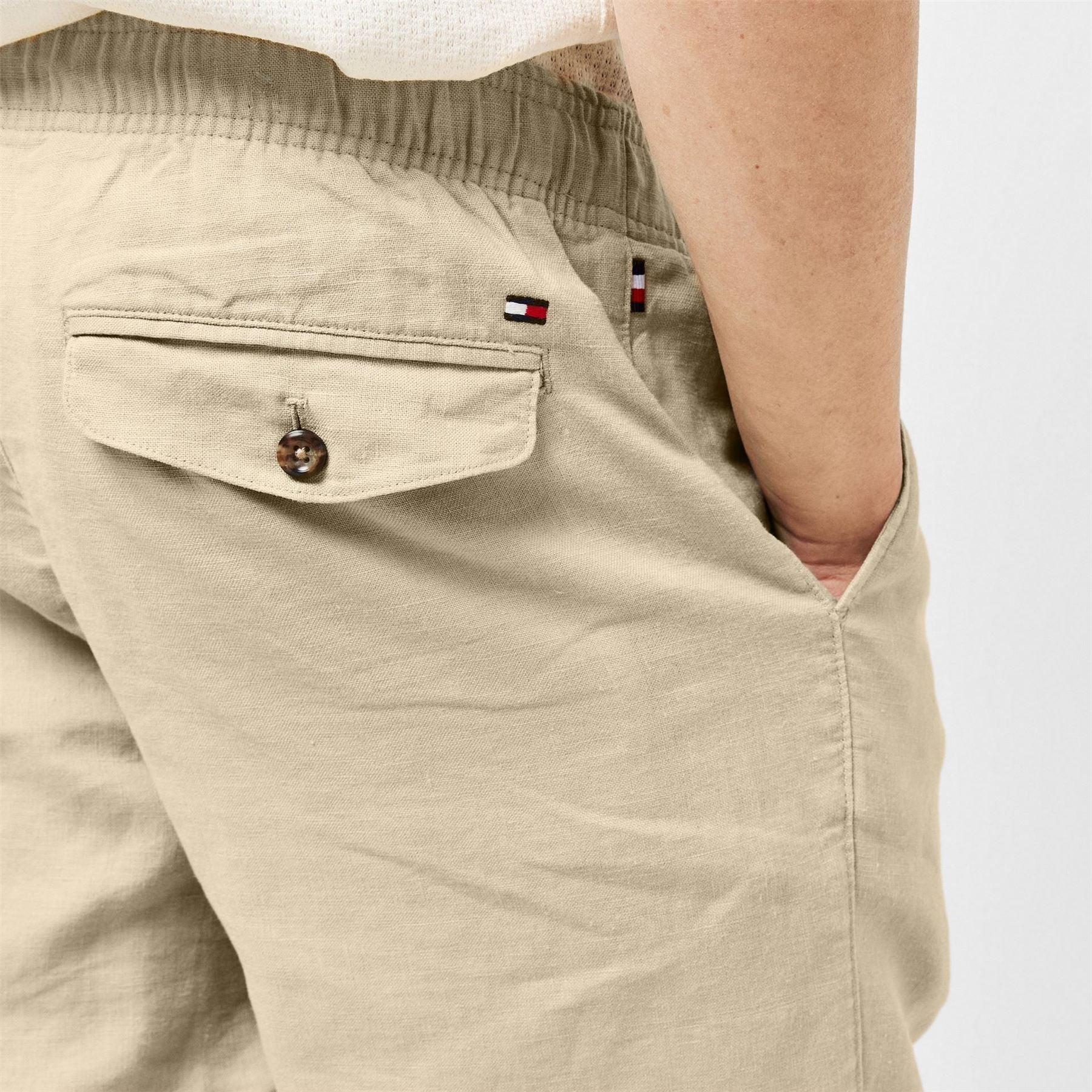 Tommy Hilfiger Harlem Linen Relaxed Fit Woven Tracksuit Shorts