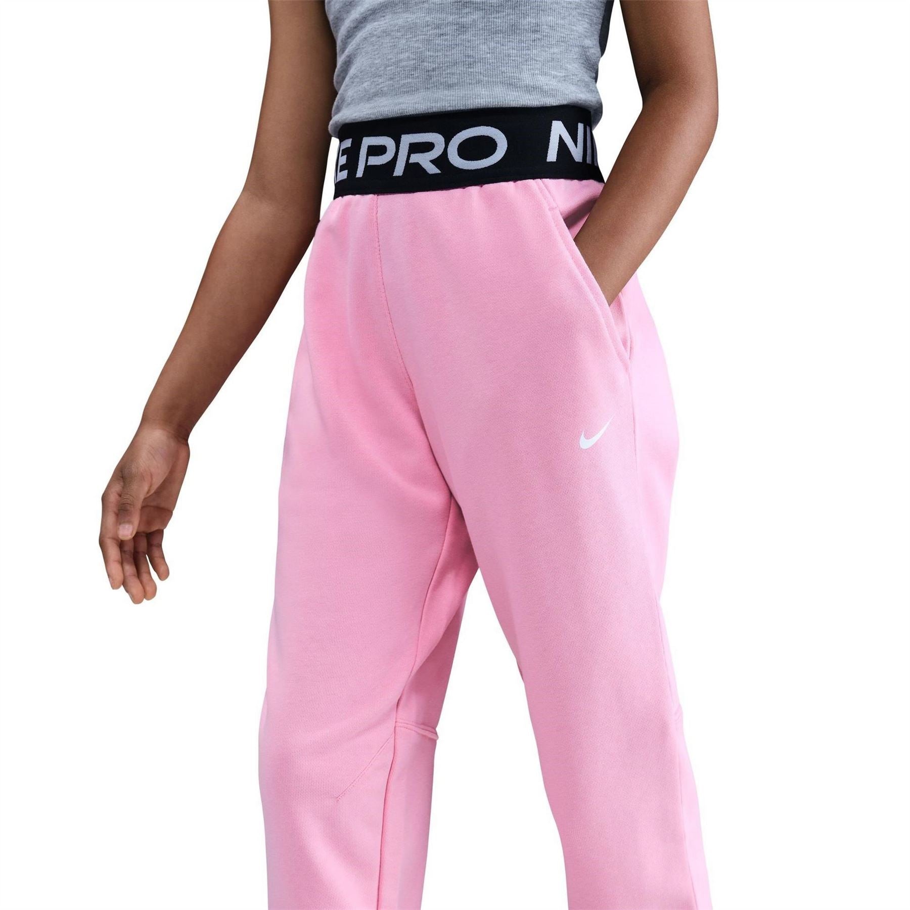 Nike Pro Fleece Solid Patterned Slim Joggers