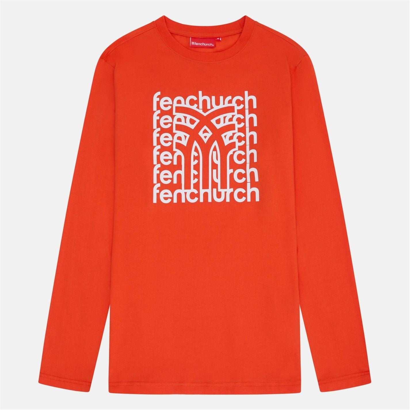 Fenchurch Jones Lettering Regular Fit Long Sleeve T-Shirt