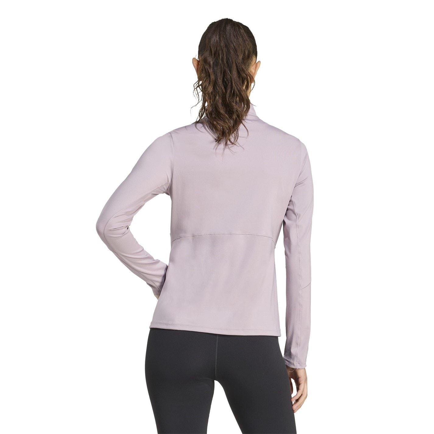 adidas Hyperglam Zip Neck Long Sleeve Gym Top