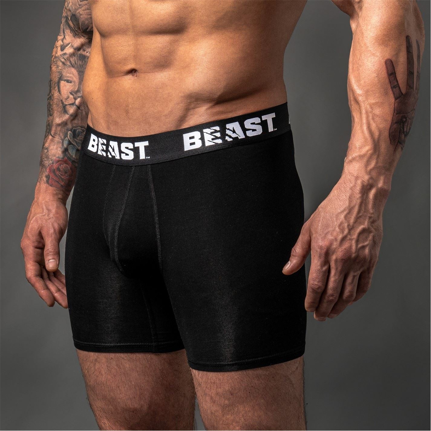 Beast 3 Pack Plain Design Boxer Brief